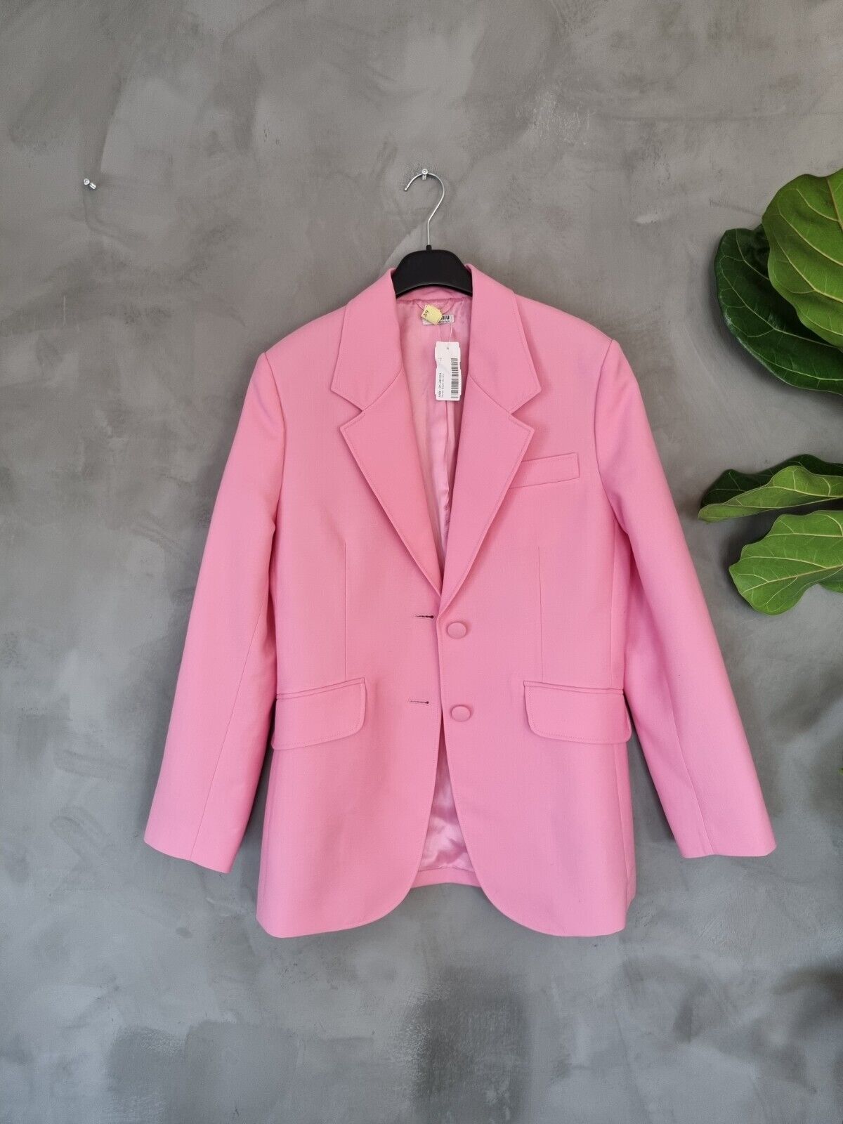 **Miu Miu** Pink Wool Blazer Jacket IT40 DE36