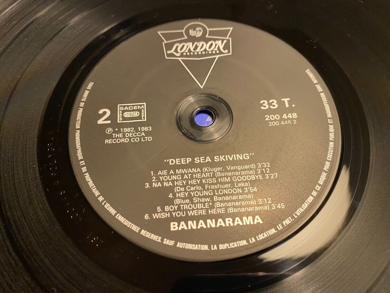 BANANARAMA "DEEP SEA SKIVING" 1983 FRENCH LP SACEM SDRM LONDON RECORDS 33 T LP