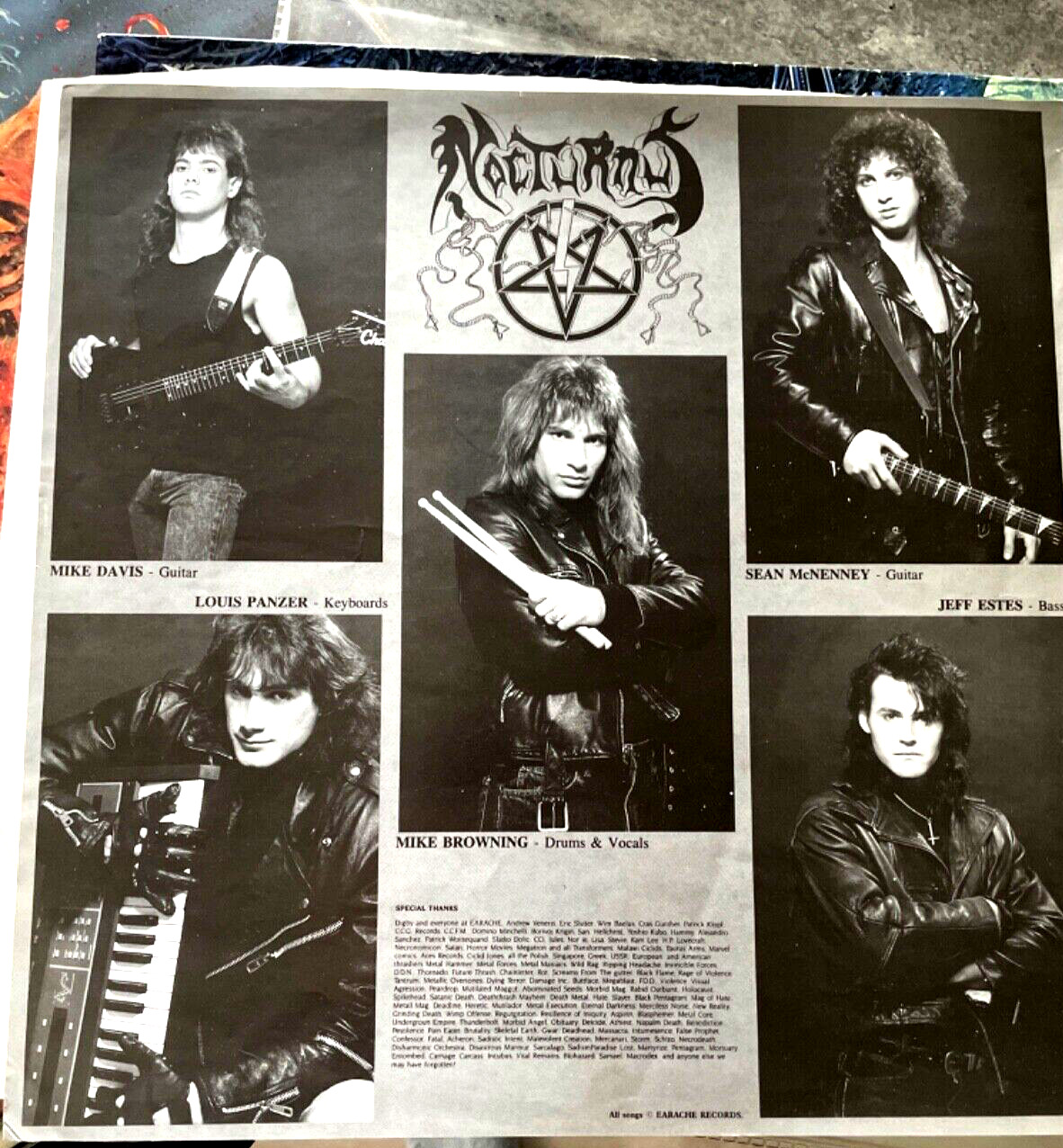 NOCTURNUS  The Key 1990 first edition Earache VG+