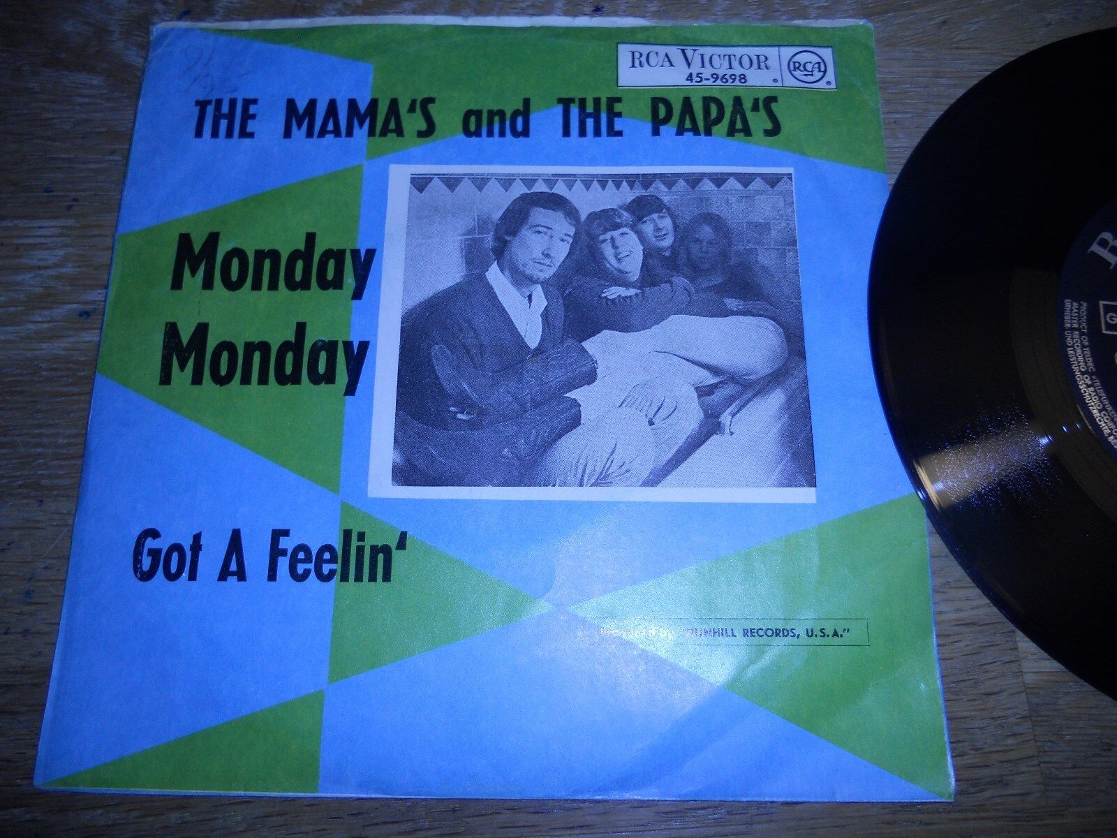 THE MAMA´S AND THE PAPA´S "MONDAY MONDAY" WGERMAN GEMA RCA VICTOR RECORDS USED*