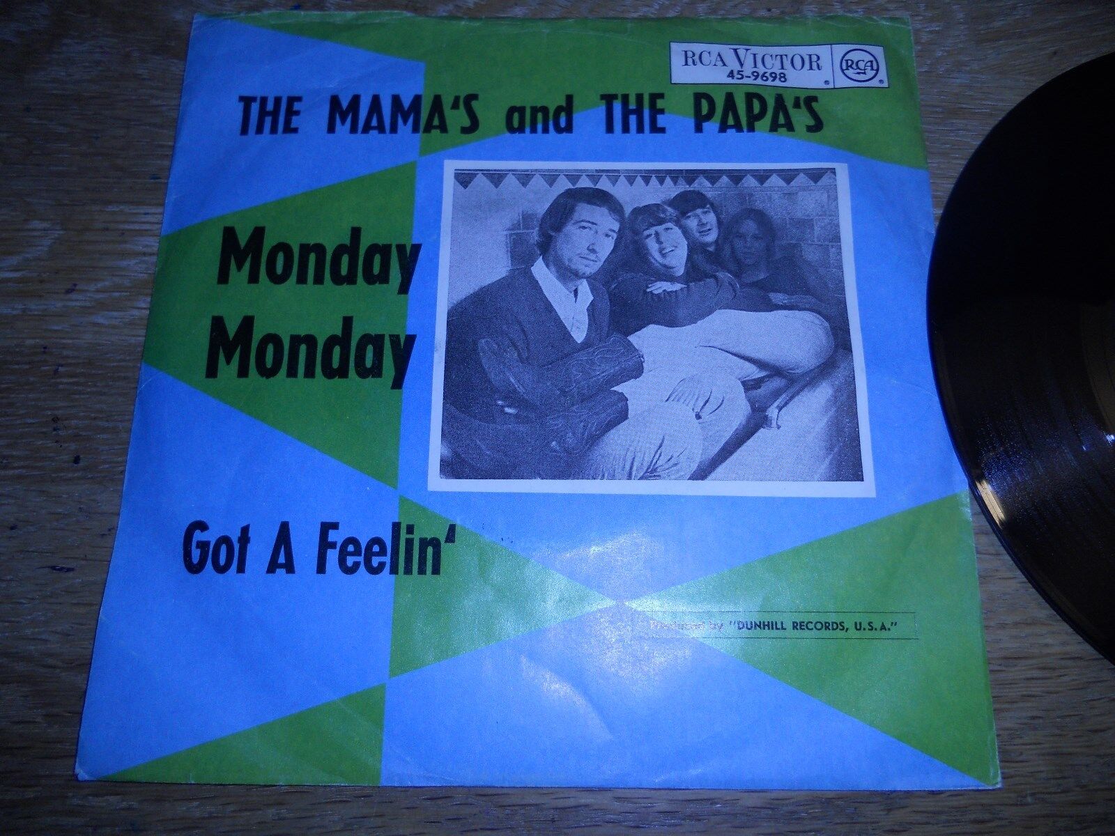 THE MAMA´S AND THE PAPA´S "MONDAY MONDAY" WGERMAN GEMA RCA VICTOR RECORDS USED*