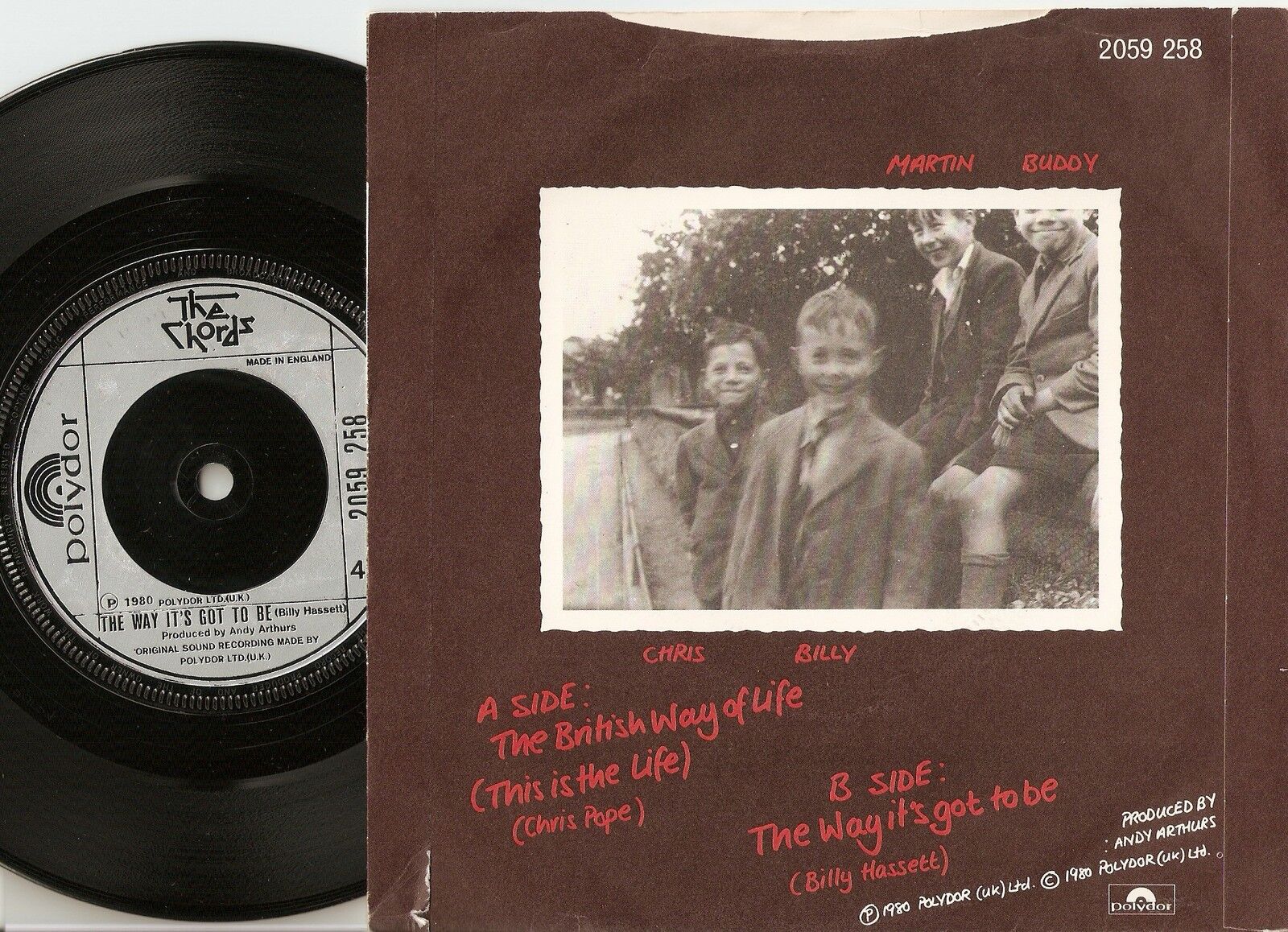 THE CHORDS THE BRITISH WAY OF LIFE 45+PS 1980 MOD REVIVAL THE JAM CHRIS POPE WHO