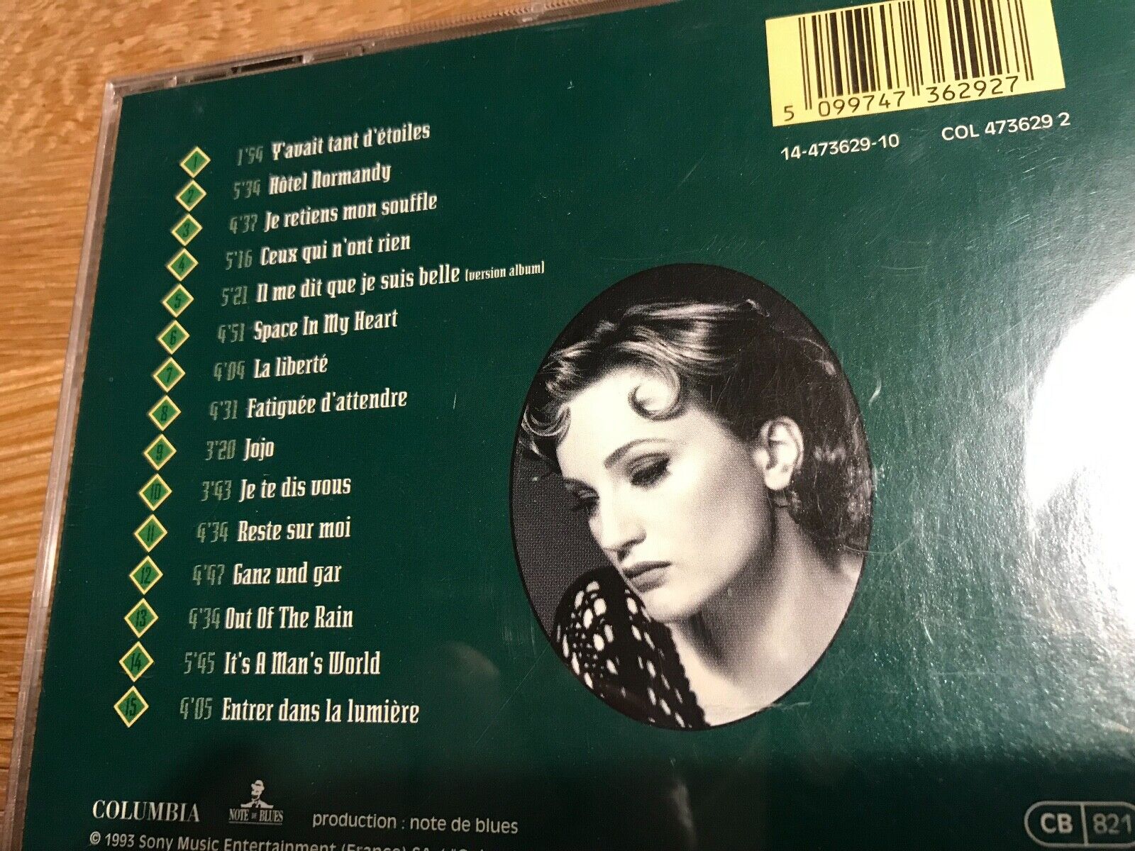 PATRICIA KAAS "JE TE DIS VOUS" 1993 CD 15 TRACKS COLUMBIA RECORDS   SONY MUSIC