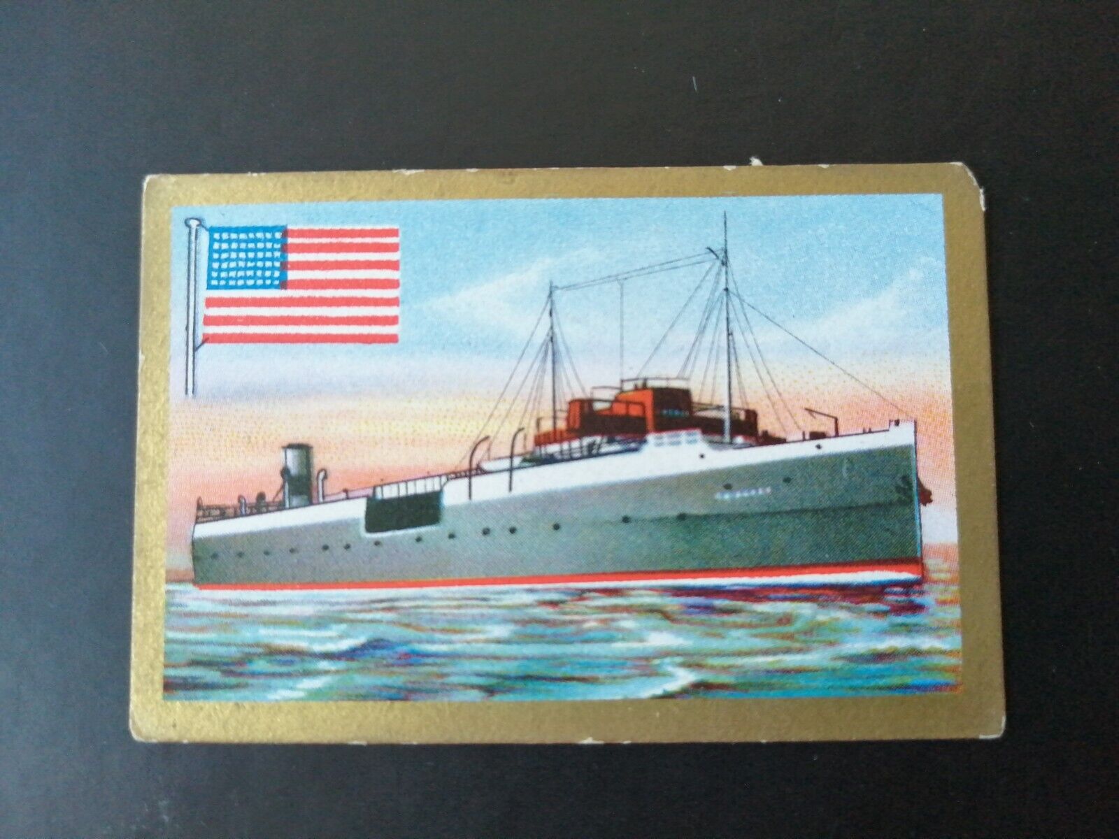 German SABA tobacco ship trading card 1931-33No 107 "Seatrain" USA