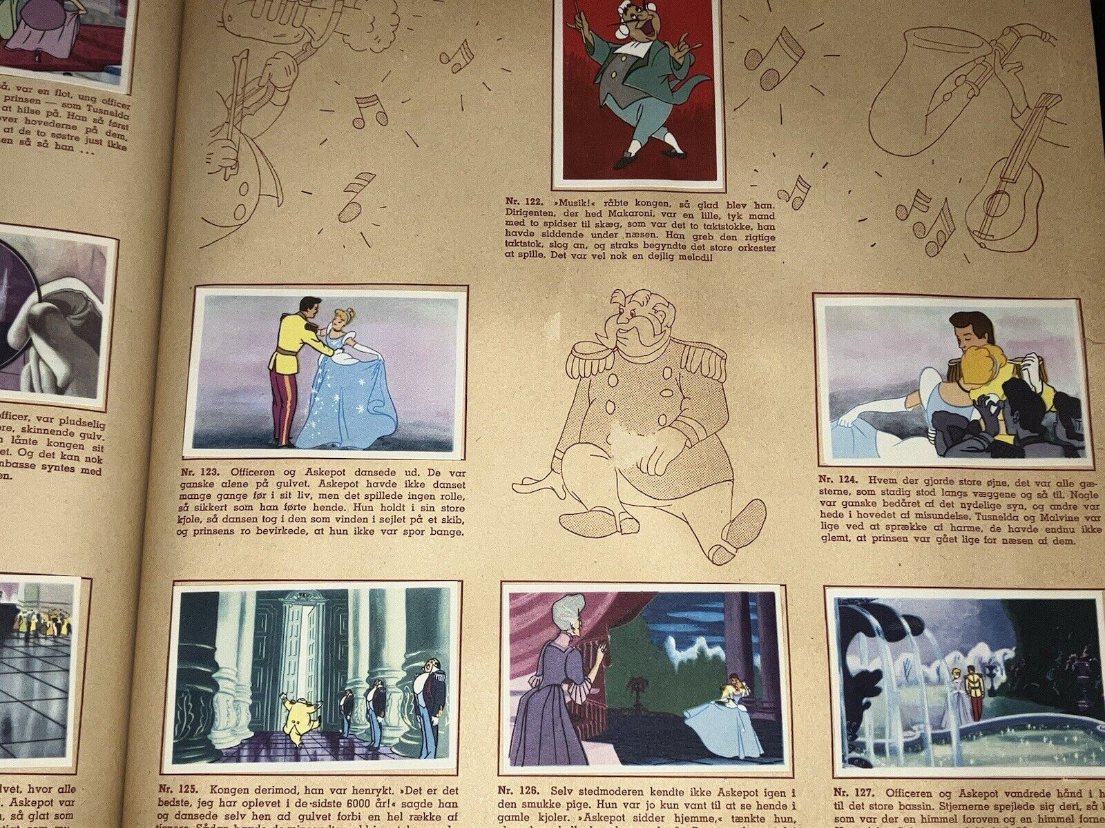 Complete Set Disney Askepot Cinderella Trading Cards Rich’s 1951 Album w/ Cover