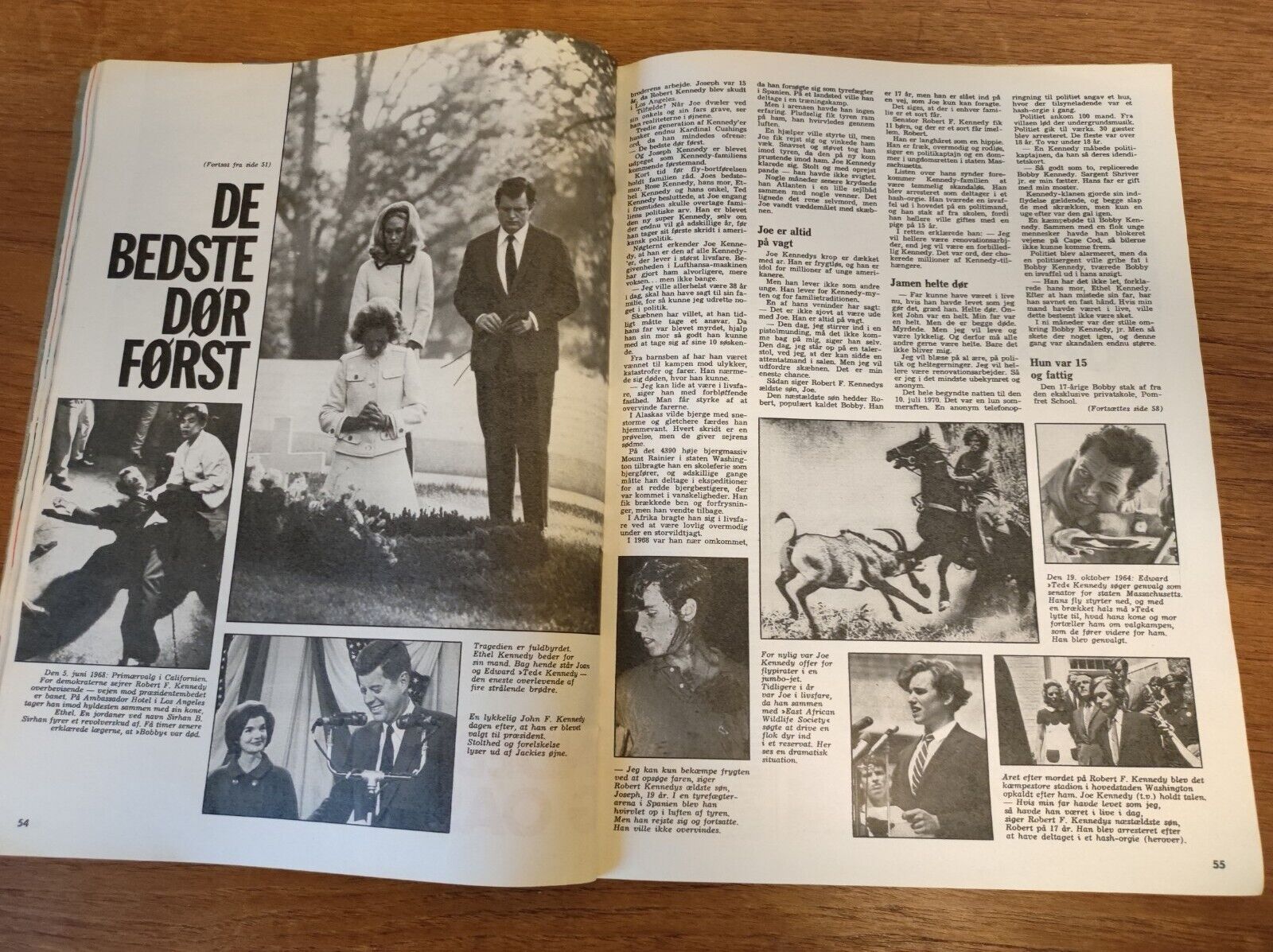 JACQUELINE ONASSIS Queen Margrethe INGRID Kennedy 1972 Danish Magazine RARE BB43