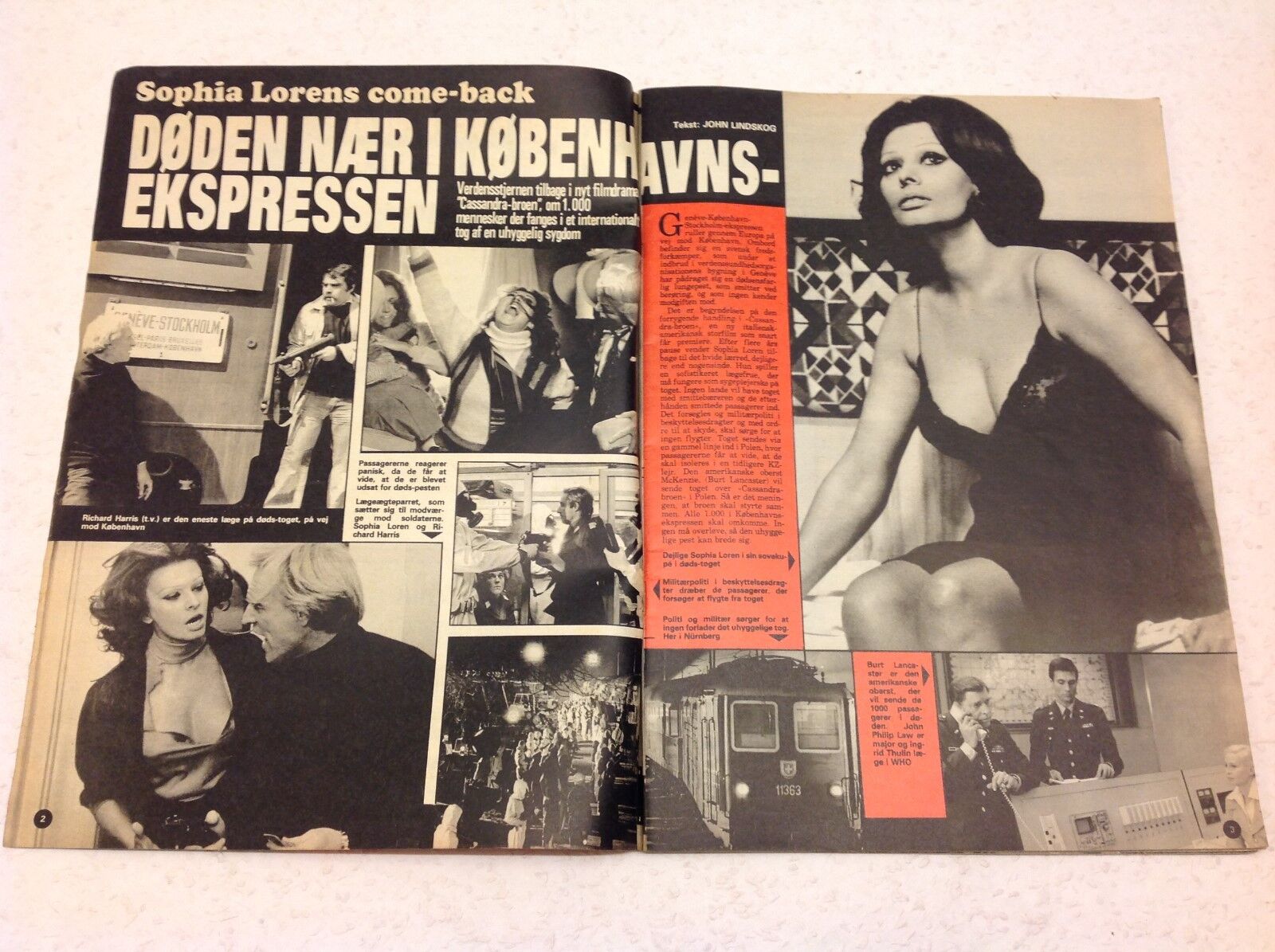 Sophia Loren Copenhagen Movie Shoot Vintage Danish Magazine 1977 "Se og Hoer"