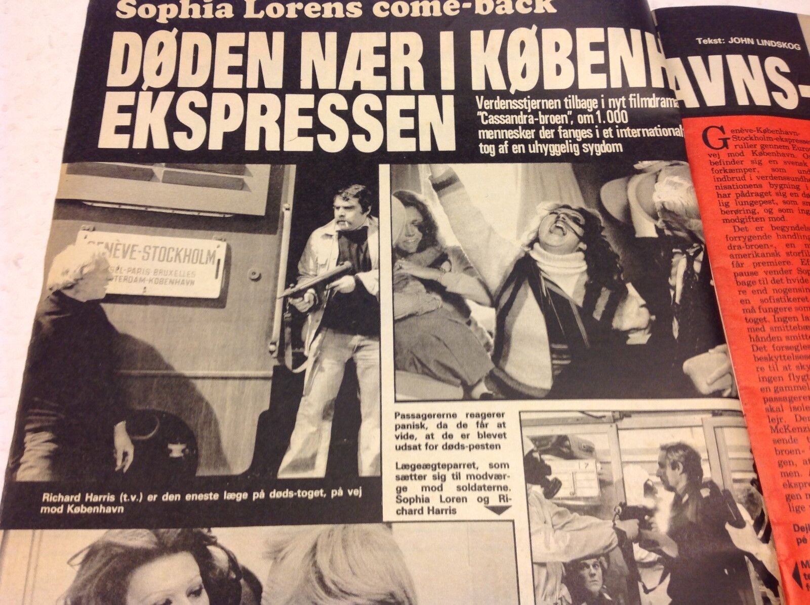 Sophia Loren Copenhagen Movie Shoot Vintage Danish Magazine 1977 "Se og Hoer"