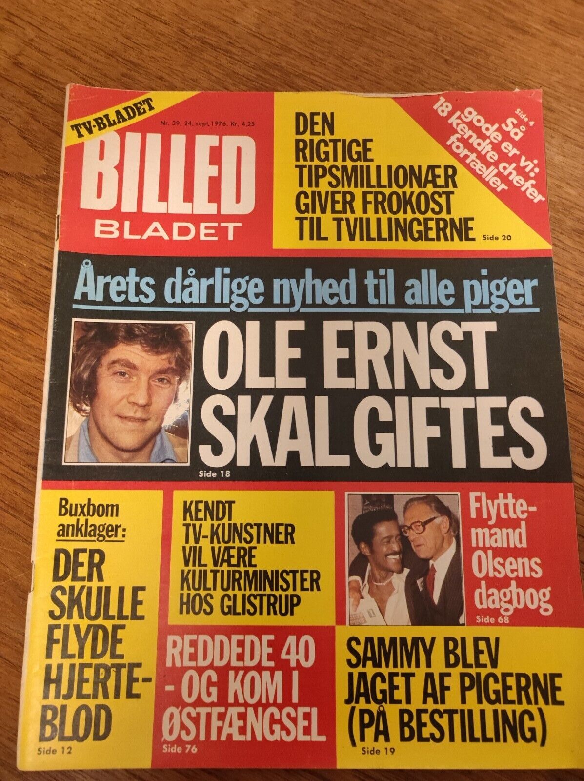 SAMMY DAVIS Bodil Udsen JULIE ANDREWS Ole Ernst 1976 Magazine BB81