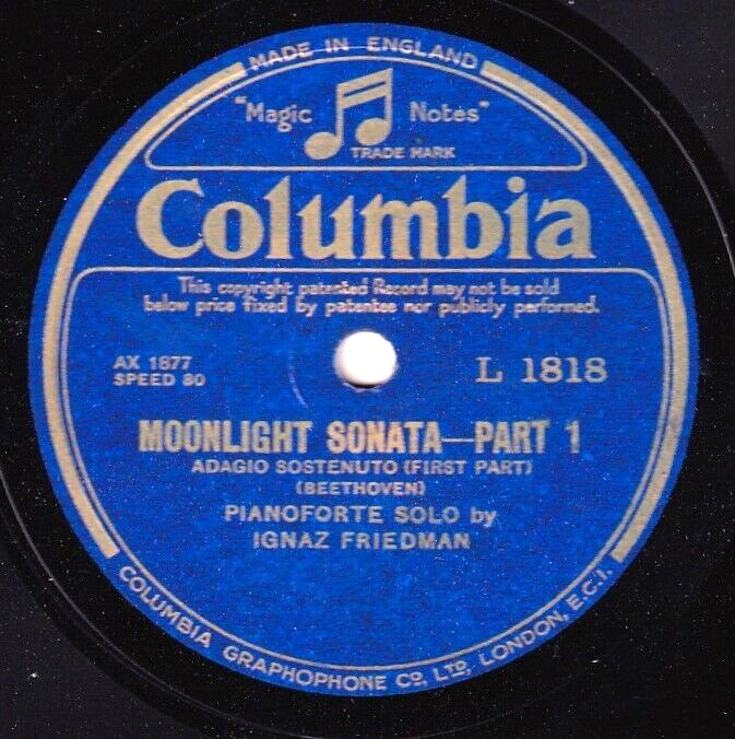 Friedman Beethoven (Sonata 14) Col L 1818-9 (2) NM(-)