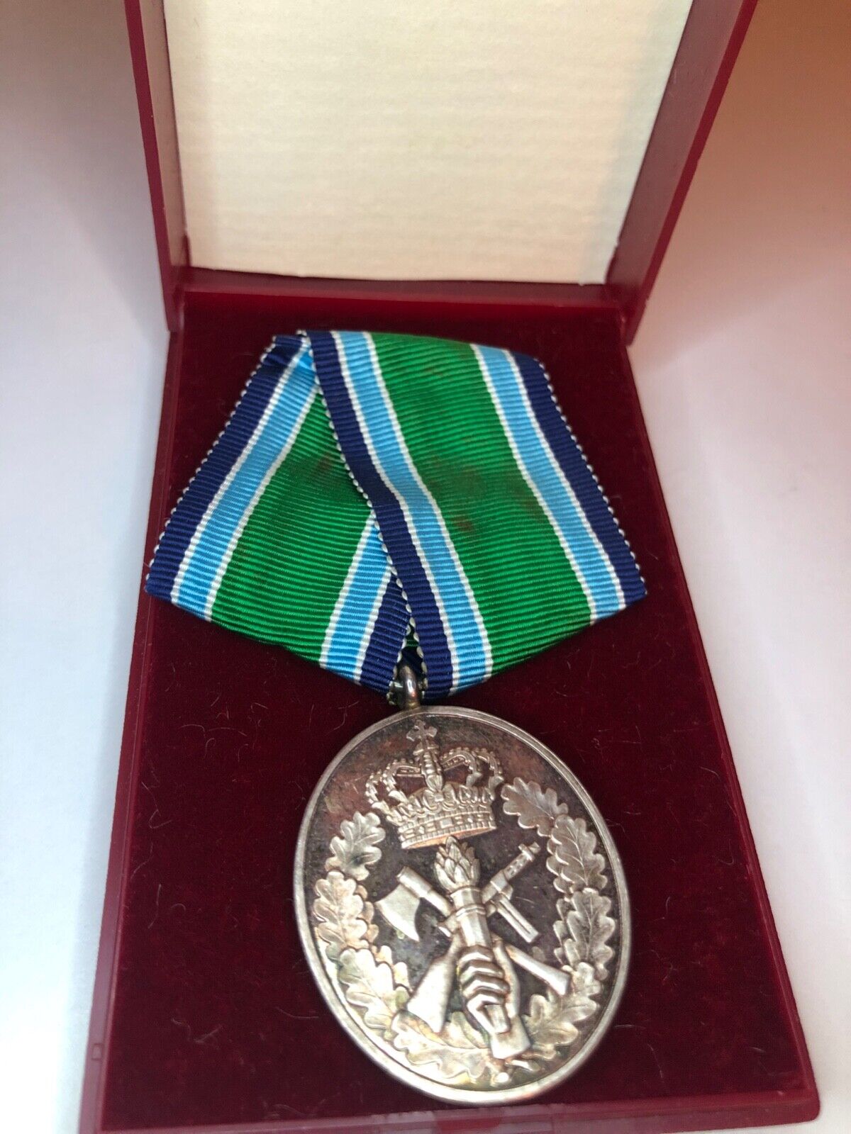 Silver medal for 25 years of volunteer service in the Home Guard Denmark + BOX