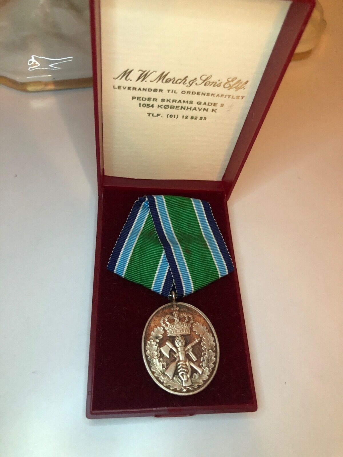 Silver medal for 25 years of volunteer service in the Home Guard Denmark + BOX