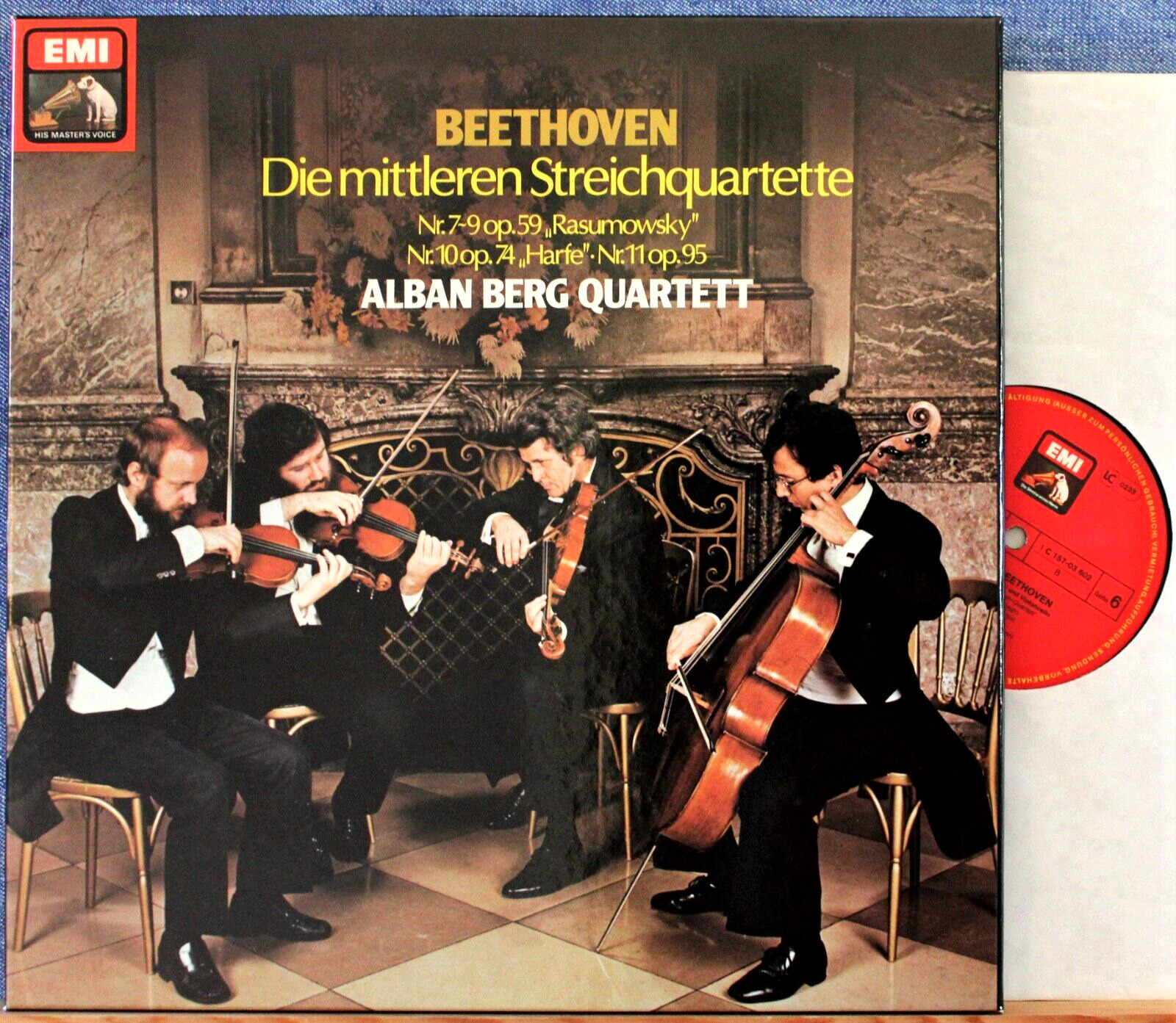 Alban Berg SQ Beethoven (Middle quartets) EMI 157-03 600/2 (3) Box NM