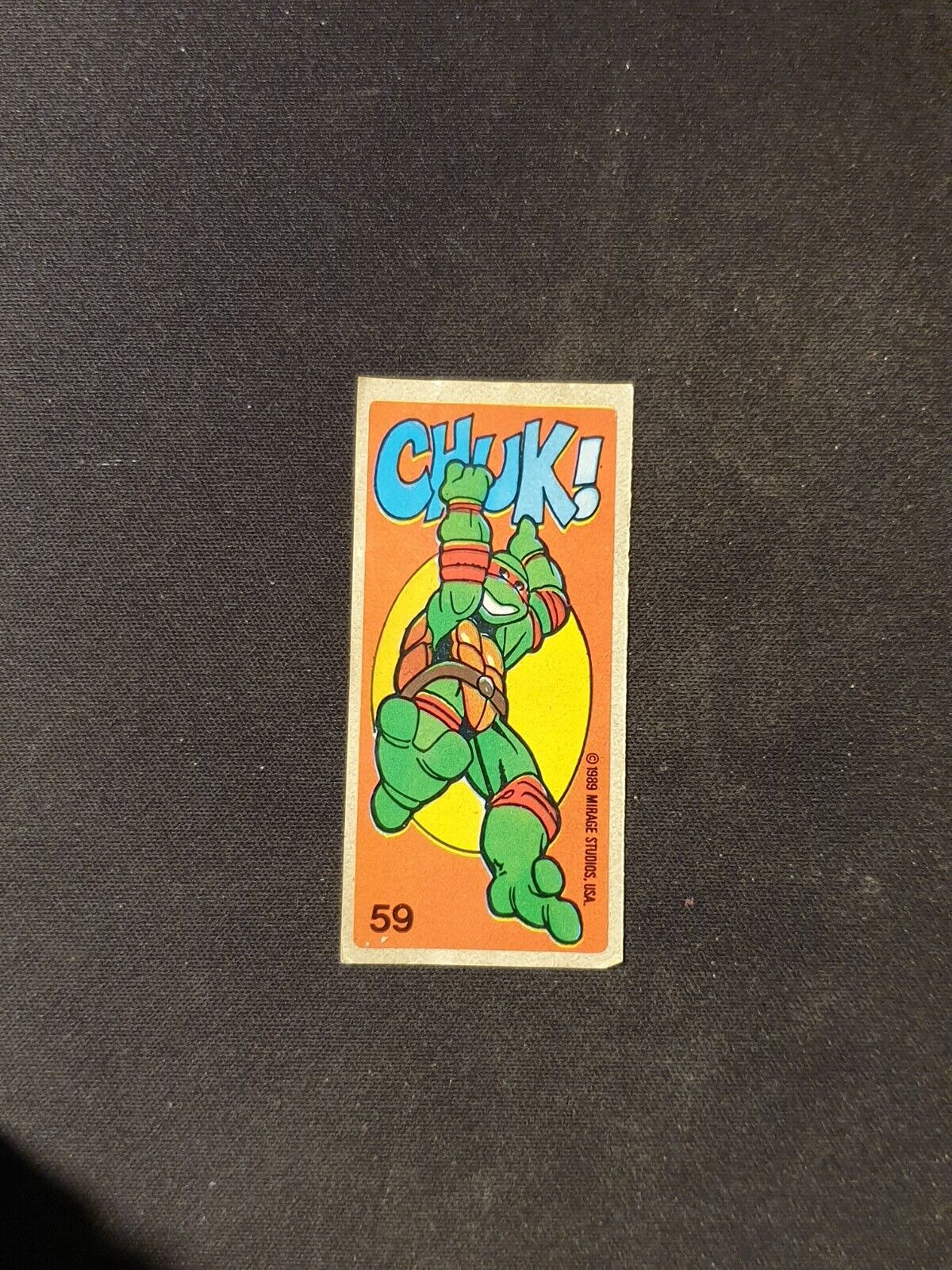 1989 TEENAGE MUTANT NINJA TURTLES Mirage Studios BUBBLE GUM Sticker No 59