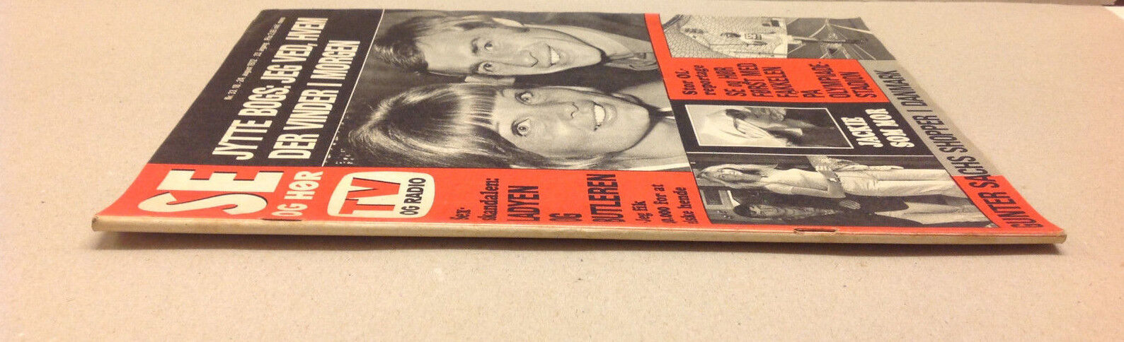 GUNTER SACHS +TOM BOGS +JACKIE KENNEDY ONASSIS VINTAGE VTG Danish Magazine 1972