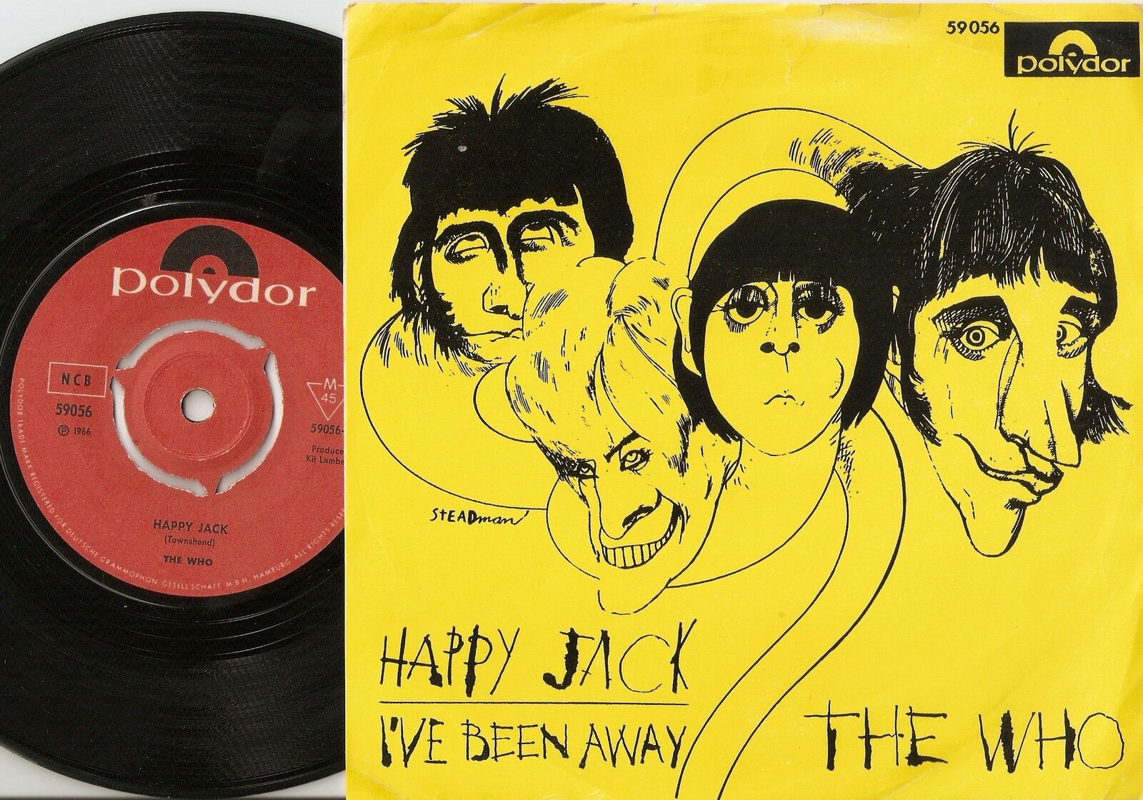 THE WHO HAPPY JACK  I`VE BEEN AWAY NORWAY 45+PS 1966 HIGH NUMBERS FREAKBEAT MOD