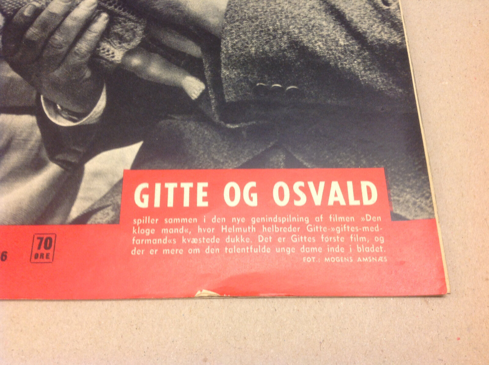 Gitte Henning or Hænning as Child Front Cover Danish Magazine Billed-Bladet 1956