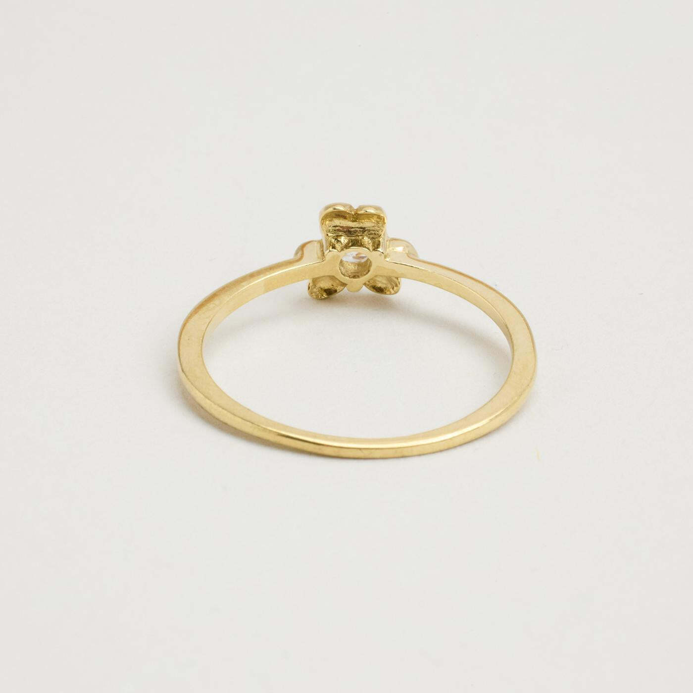 Ring with and zircon in 8K Gold size 6¾ | Vintage Solid Gold