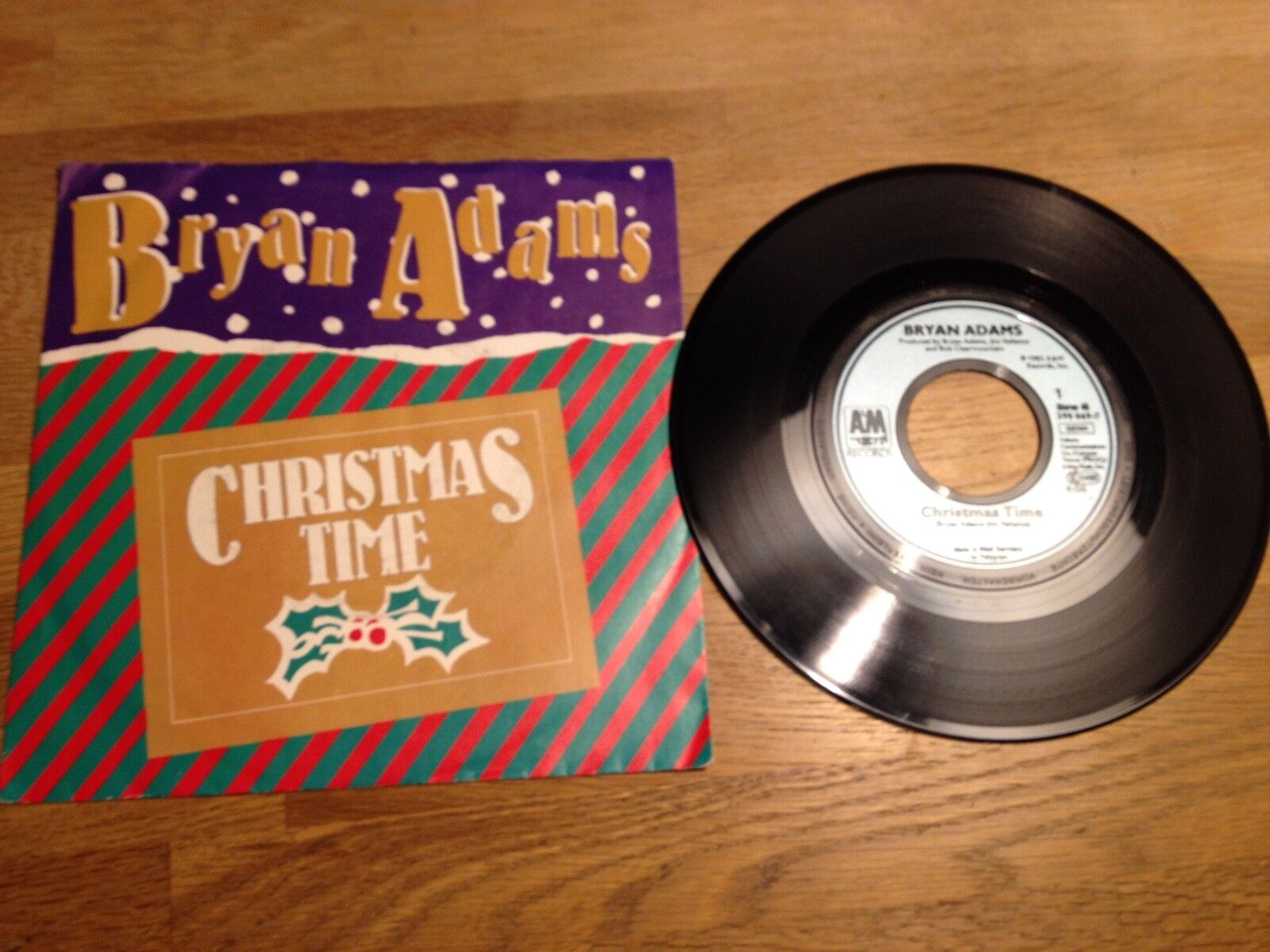 BRYAN ADAMS "CHRISTMAS TIME / CHRISTMAS REGGAE" 1982  VINYL SINGLE USED GERMANY