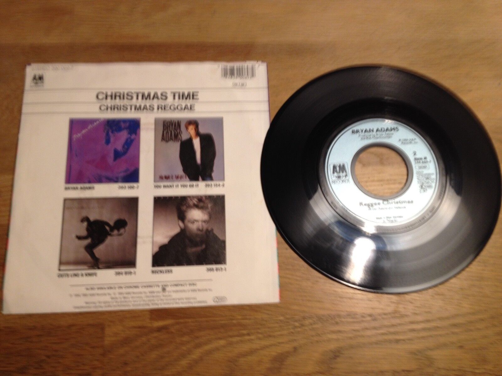 BRYAN ADAMS "CHRISTMAS TIME / CHRISTMAS REGGAE" 1982  VINYL SINGLE USED GERMANY