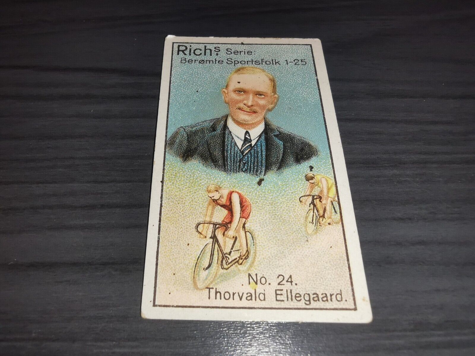 Thorvald Ellegaard 1927 Richs Serie sportsfolk card Danish Version # 24