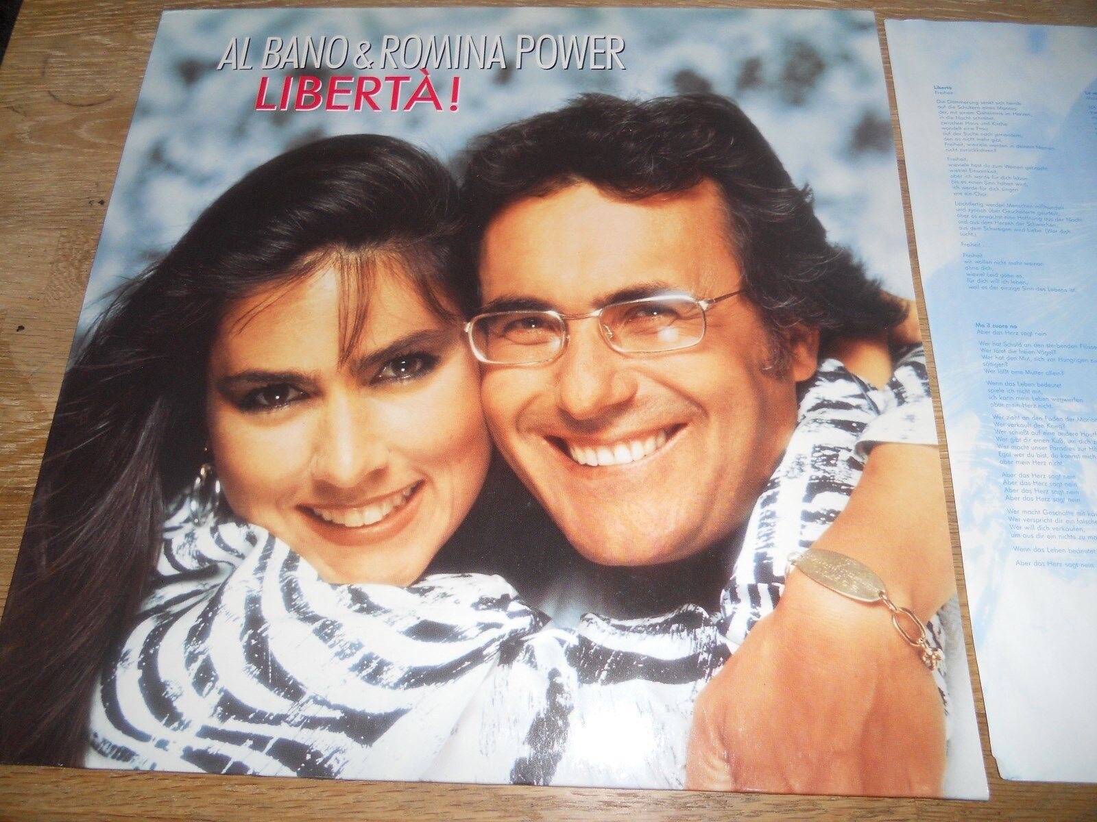 AL BANO  ROMINA POWER "LIBERTÁ" 1987 WEA RECORDS GERMAN PRESSED LP INNERSLEEVE*