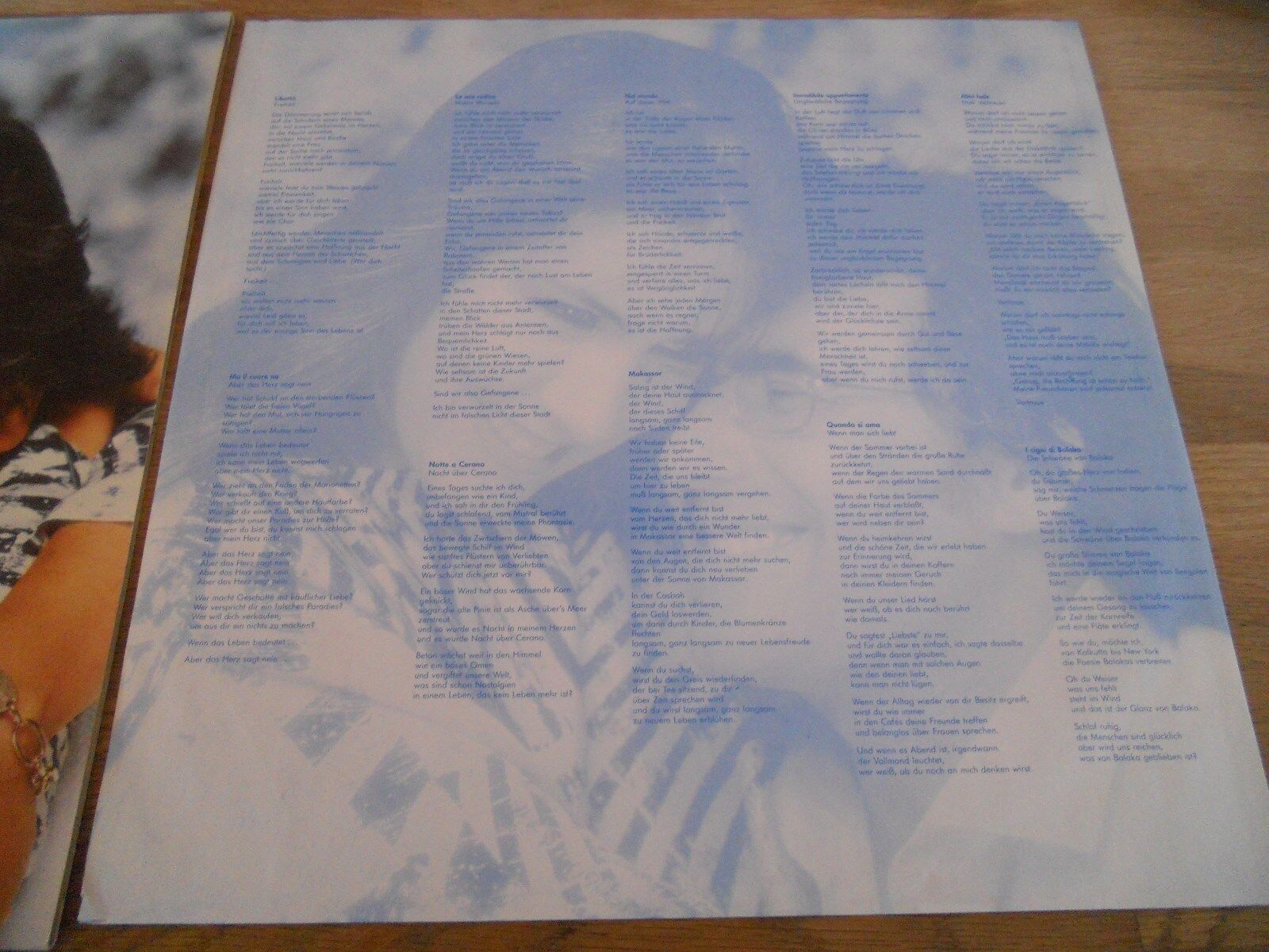 AL BANO  ROMINA POWER "LIBERTÁ" 1987 WEA RECORDS GERMAN PRESSED LP INNERSLEEVE*