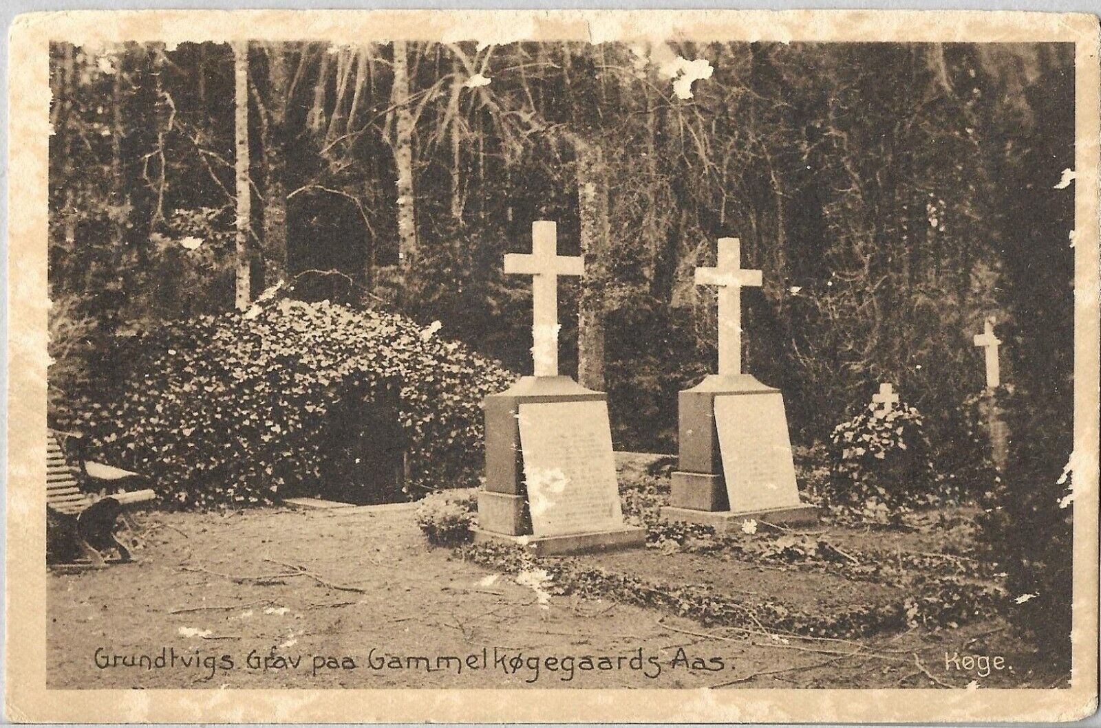 Postcard Grundtvigs Grav paa Gammel Køgegaards Aas Køge