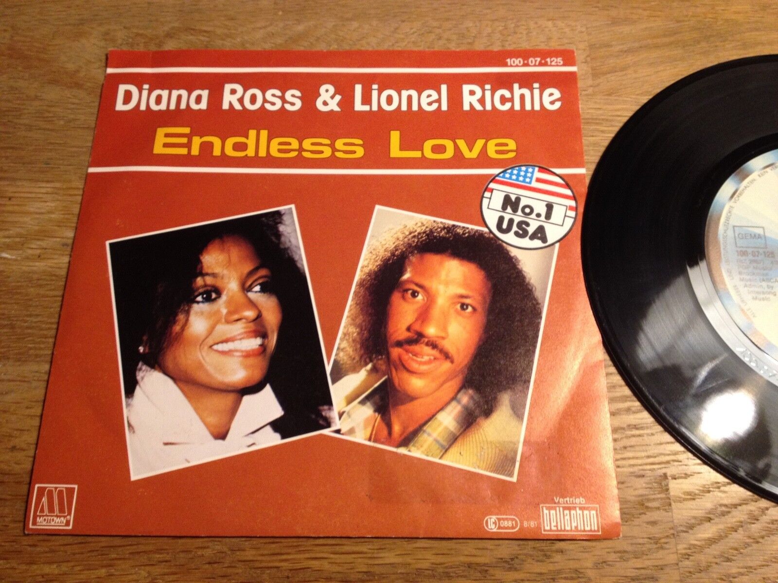 DIANA ROSS  LIONEL RICHIE "ENDLESS LOVE" MOTOWN RECORDS 1981 WEST GERMANY RARE*