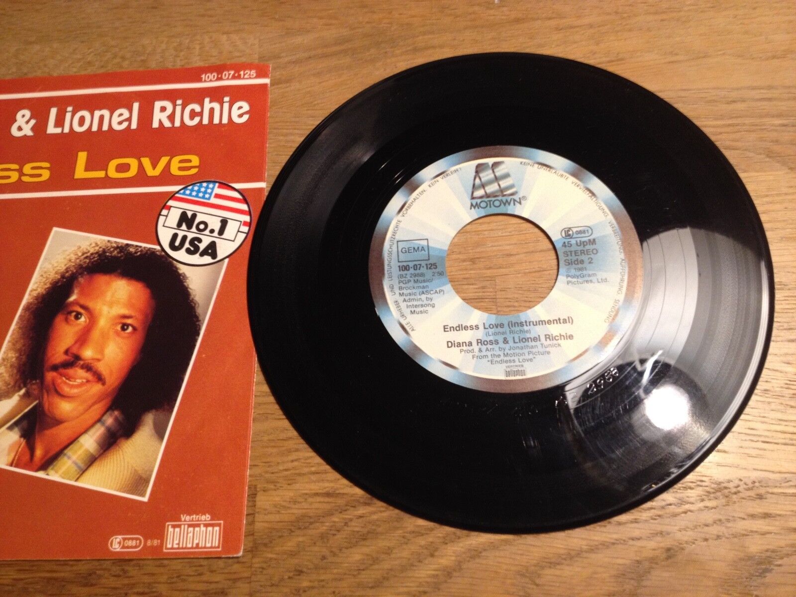 DIANA ROSS  LIONEL RICHIE "ENDLESS LOVE" MOTOWN RECORDS 1981 WEST GERMANY RARE*