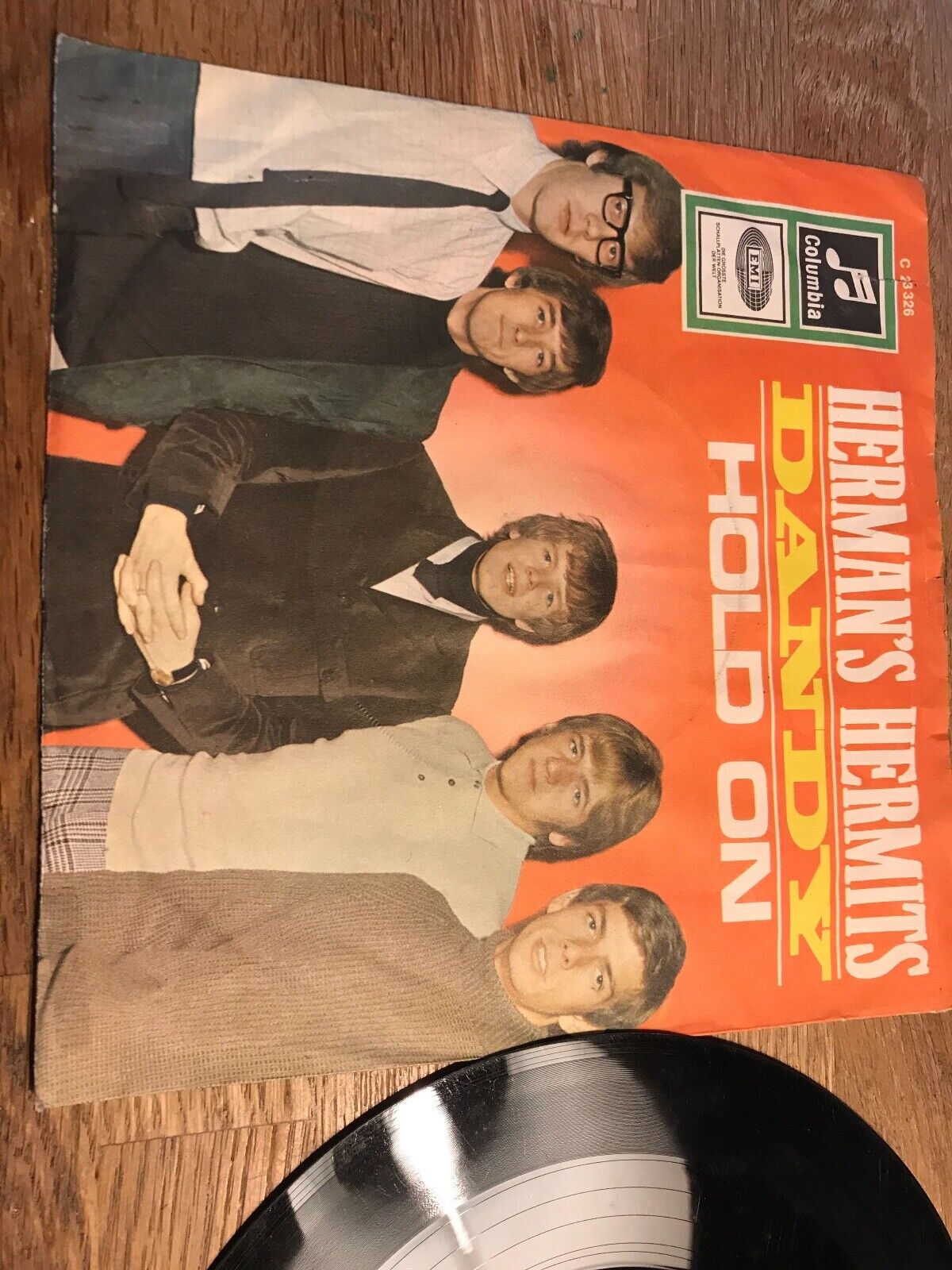 HERMAN´S HERMITS "DANDY/HOLD ON" COLUMBIA  EMI RECORDS GERMAN PRESSING 7" GEMA*