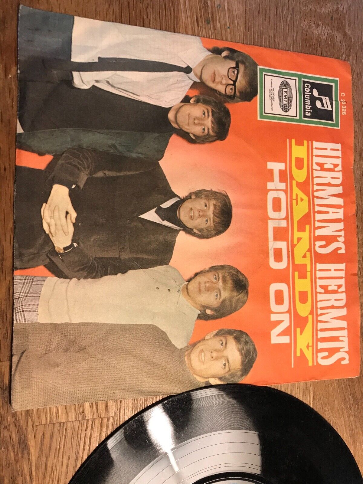 HERMAN´S HERMITS "DANDY/HOLD ON" COLUMBIA  EMI RECORDS GERMAN PRESSING 7" GEMA*