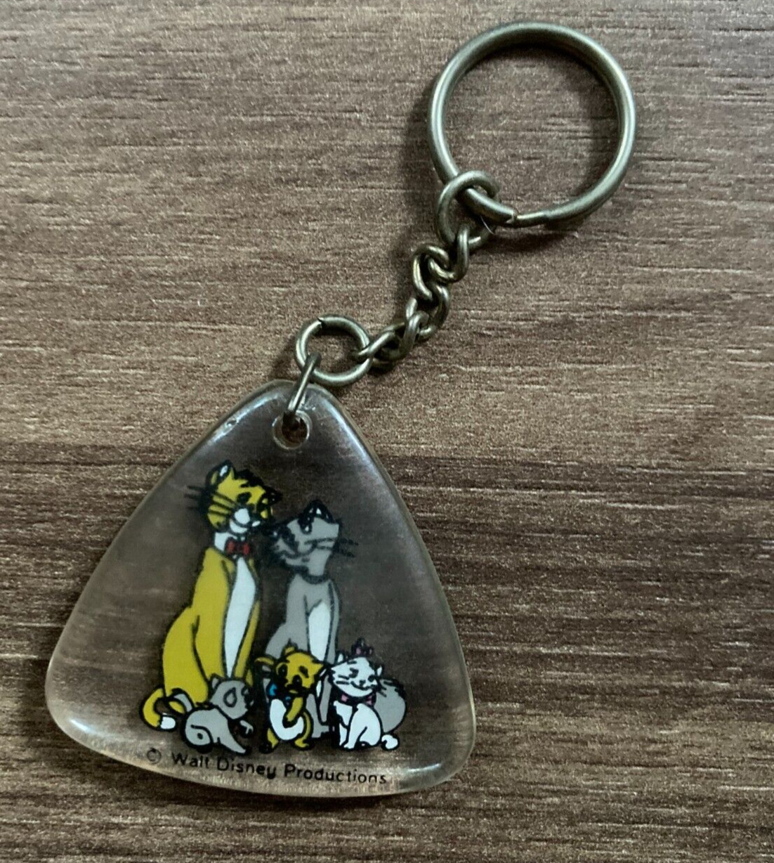 Vintage Walt Disney Aristocats Movie Keychain Ring - Classic Cartoon Collectible