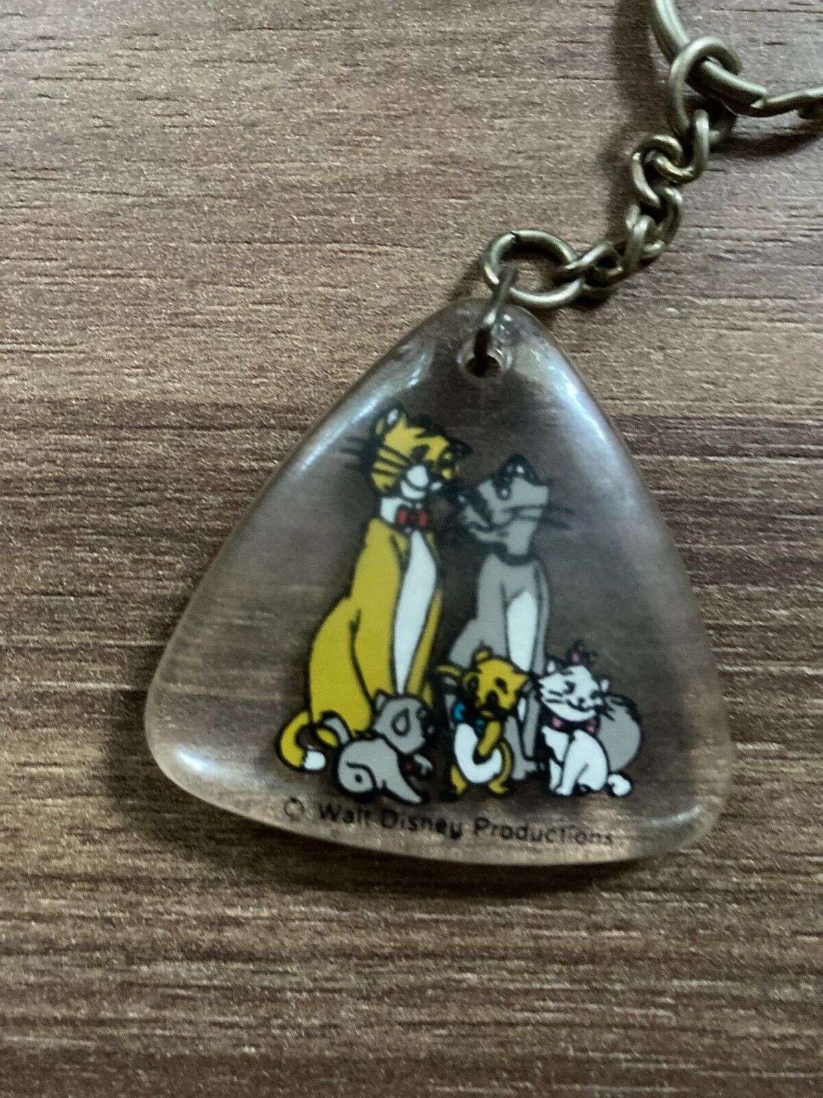 Vintage Walt Disney Aristocats Movie Keychain Ring - Classic Cartoon Collectible