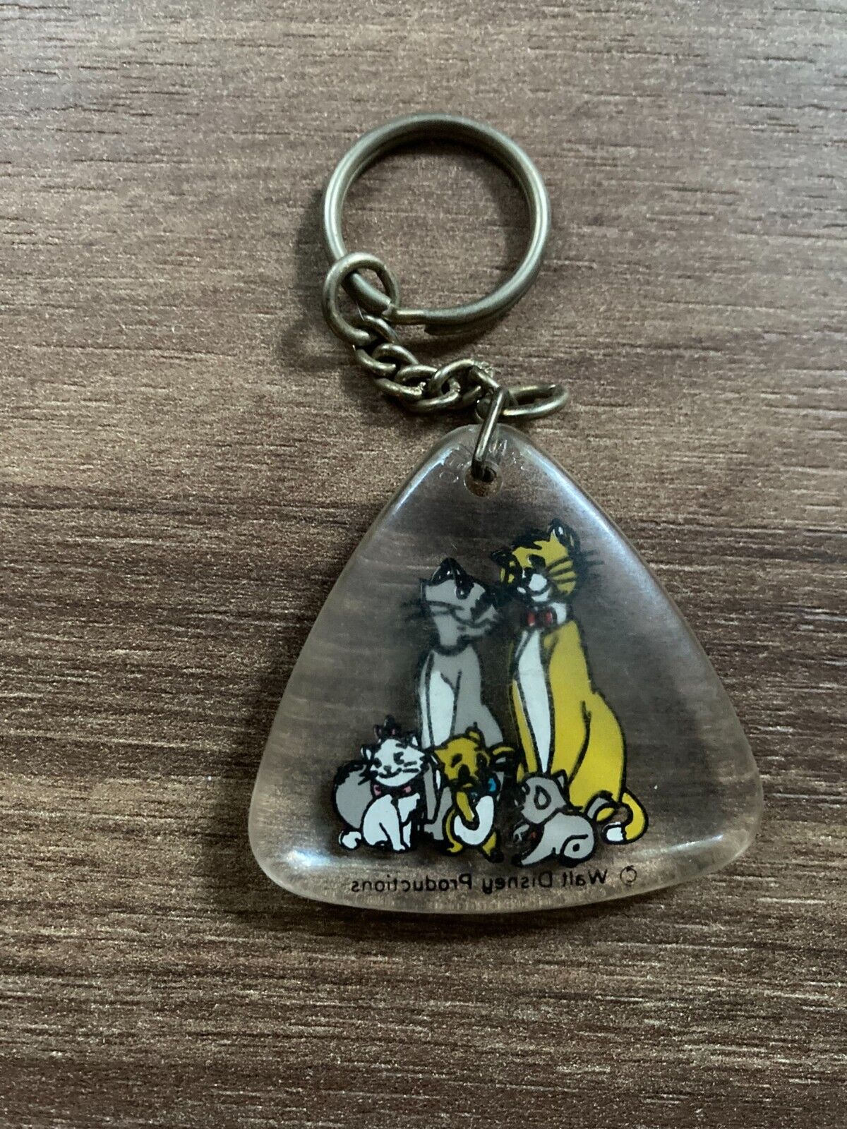 Vintage Walt Disney Aristocats Movie Keychain Ring - Classic Cartoon Collectible