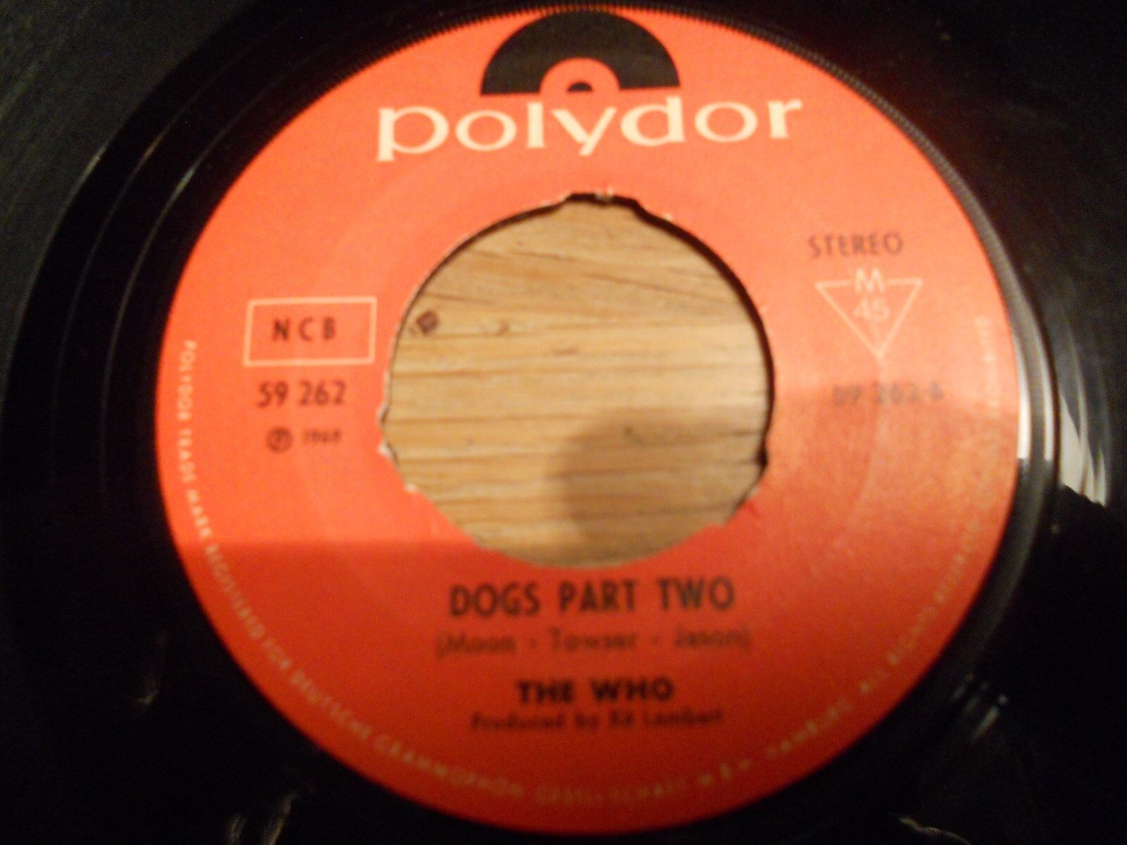 THE WHO "PINBALL WIZARD / DOGS PART TWO " NCB 7 INCH NORDIC 1969 SINGLE POLYDOR*