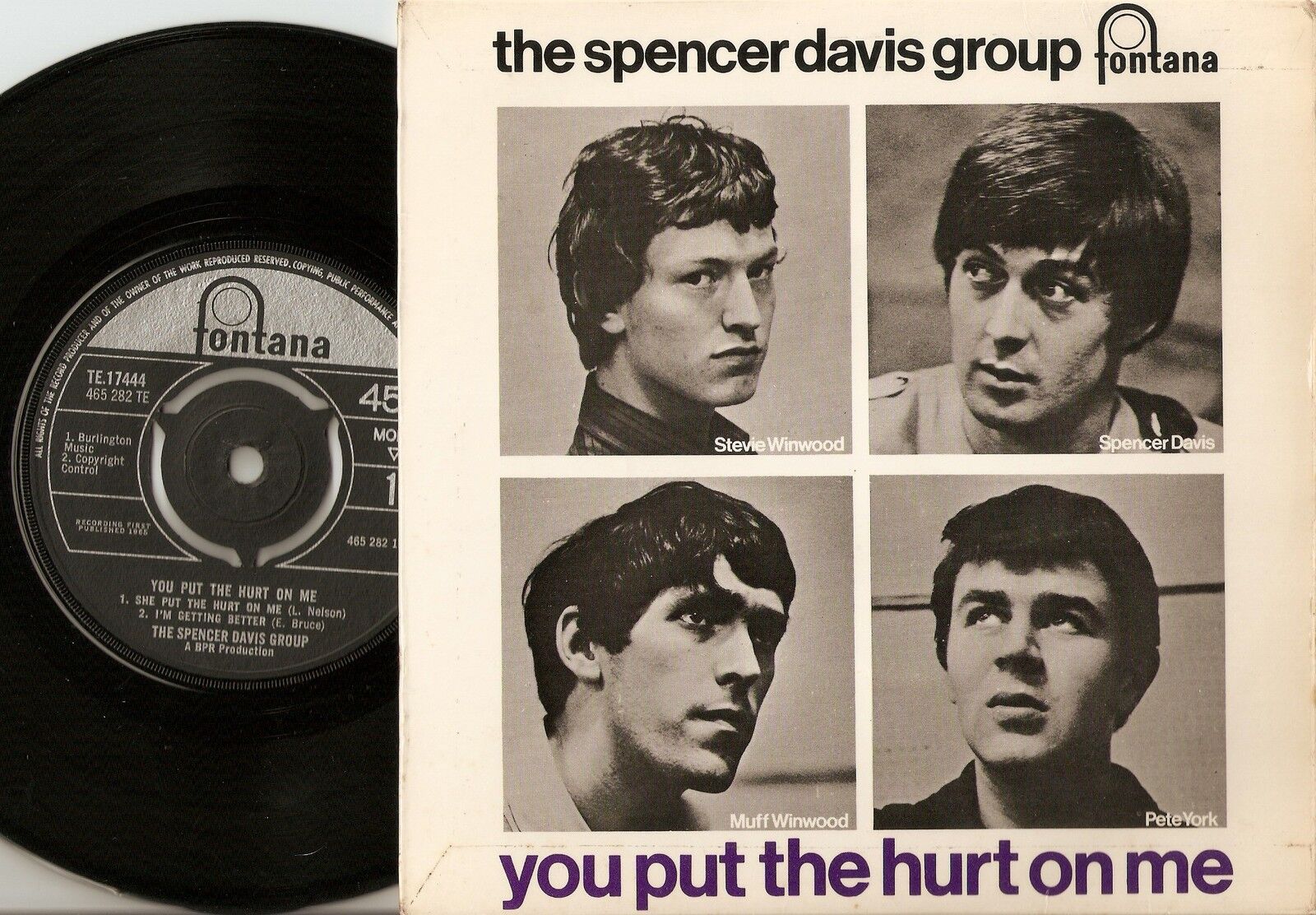 THE SPENCER DAVIS GROUP YOU PUT THE HURT ON ME EP 45+PS 1965 MOD FREAKBEAT SOUL