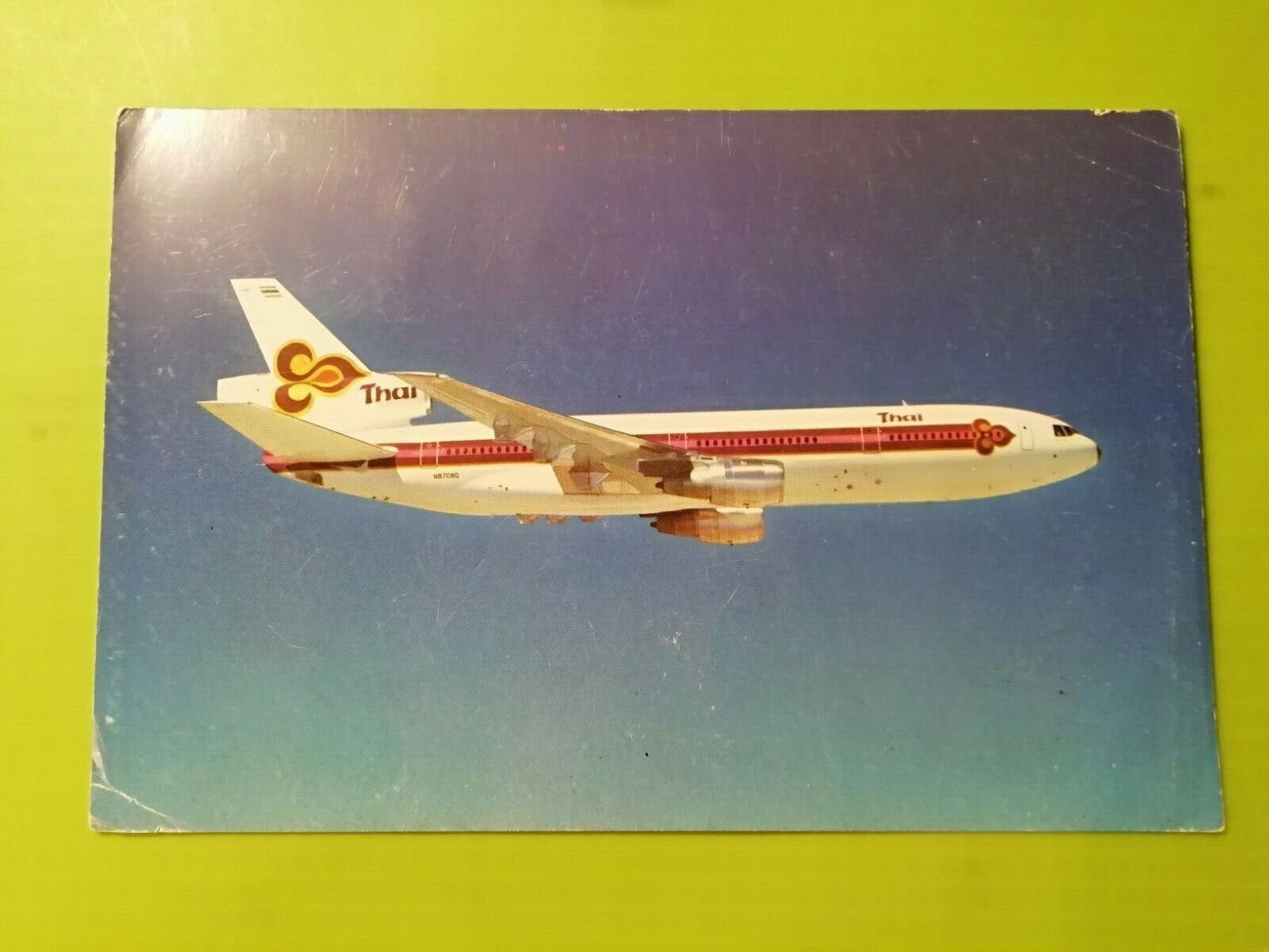 Aviation Postcard Thailand DC-10-30 Used postcard 1978