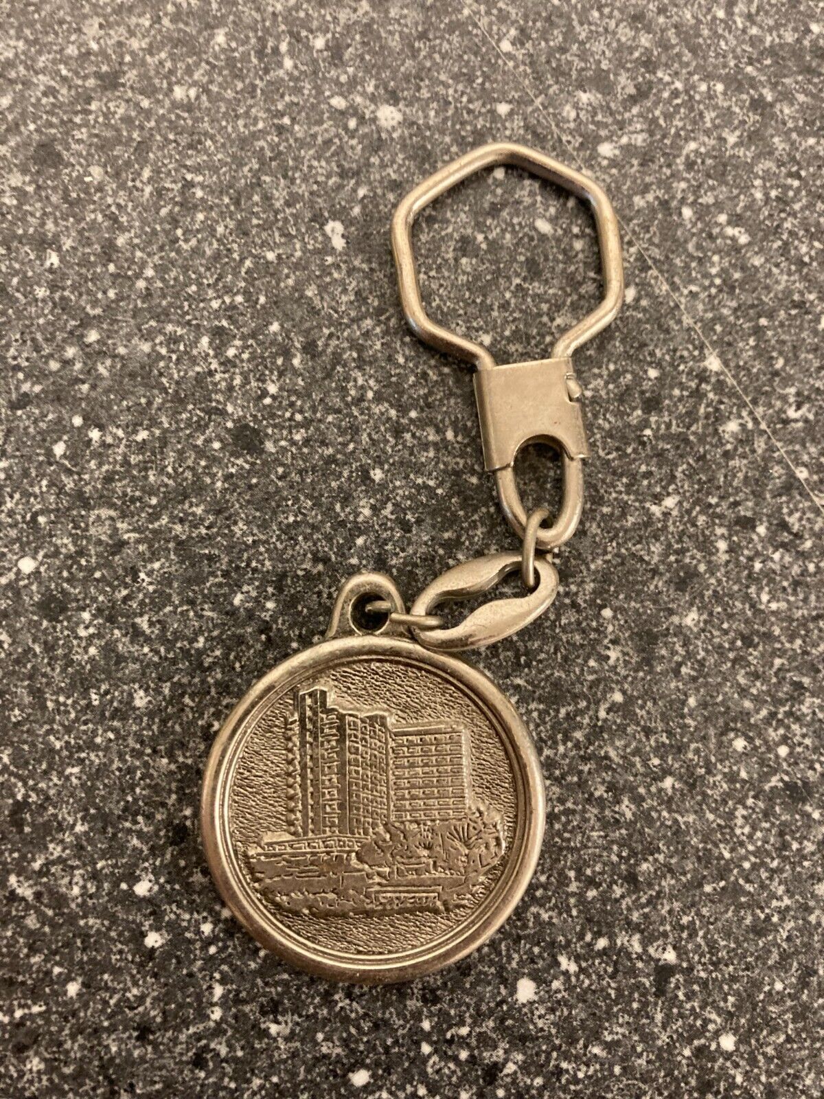 Vintage Hotel Stella Polaris Fuengirola Keychain Souvenir Spain Metal Key Ring