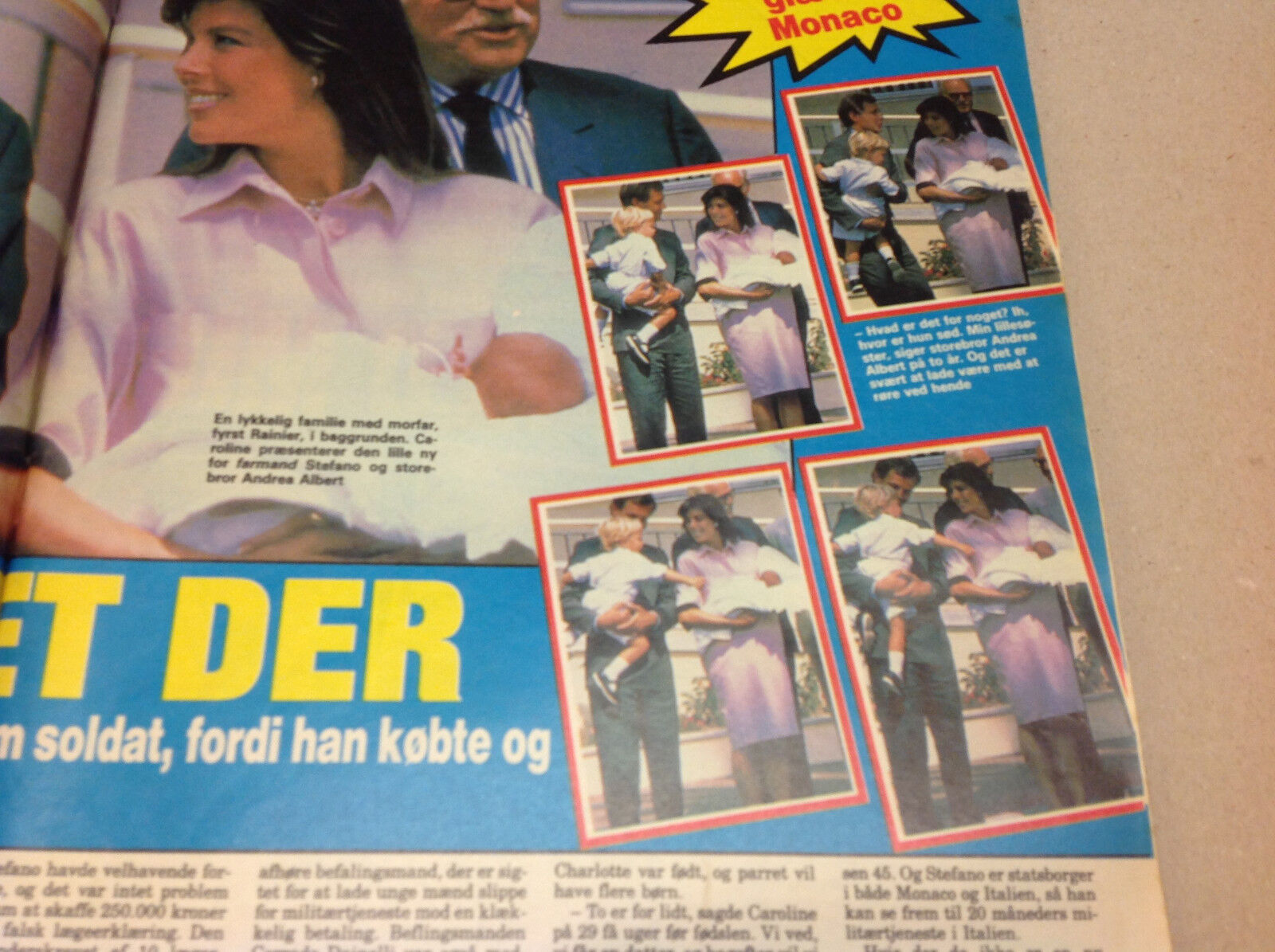 ROD STEWART POSTER INSIDE + PRINCESS DIANA AND CHARLES VTG Danish Magazine 1986