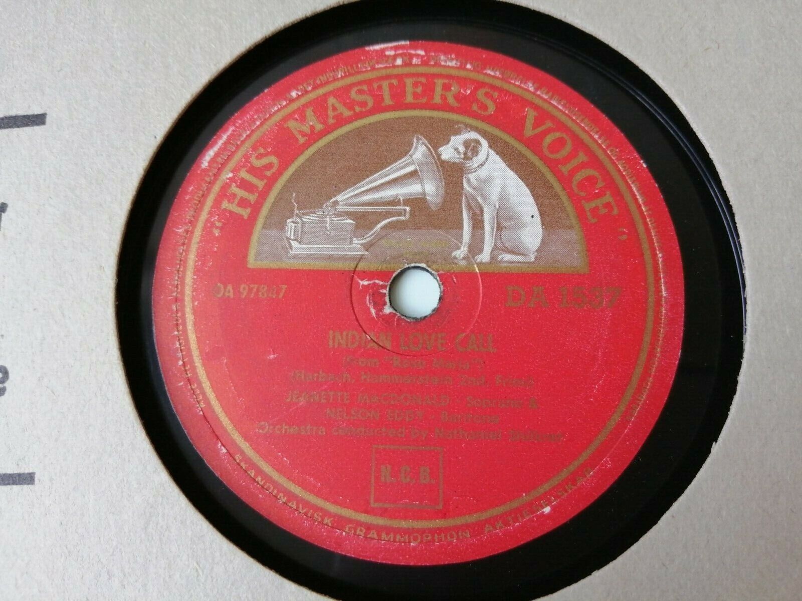 78 RPM  shellacJeanette MacDonaldNelson EddyAh! Sweet Mystery Of Life