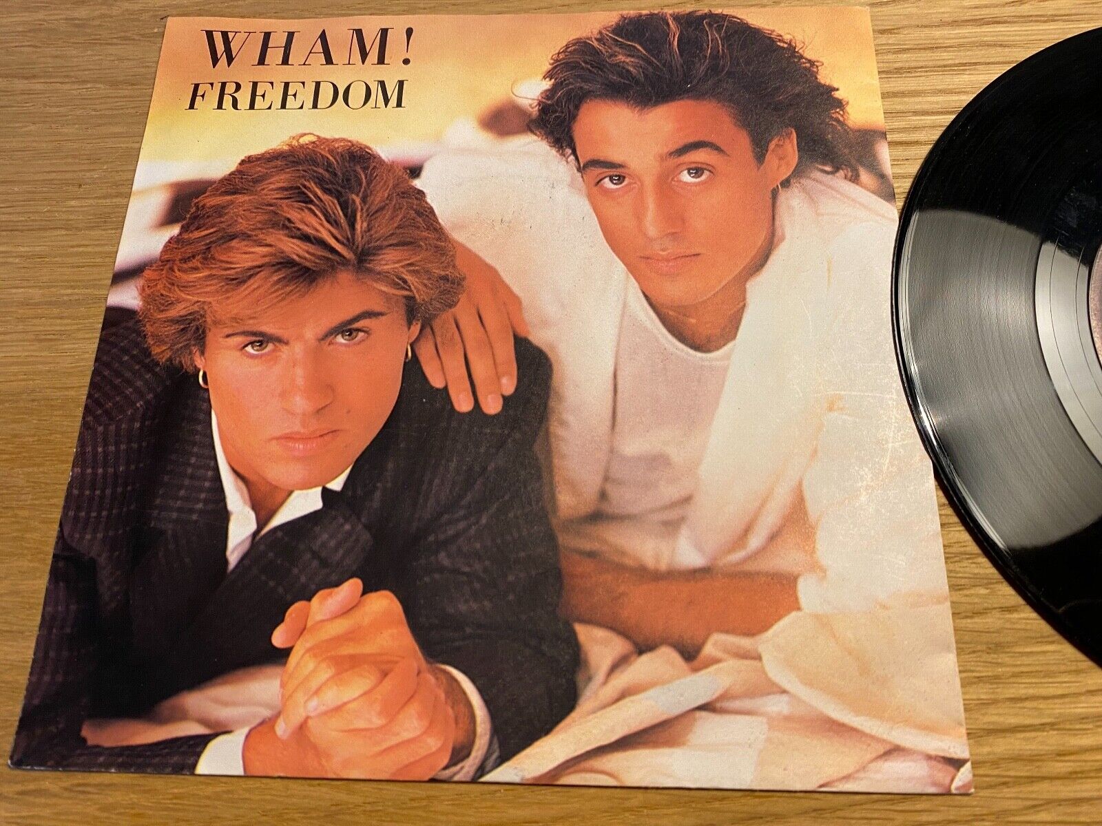 WHAM!/GEORGE MICHAEL "FREEDOME" 1984 EPIC RECORDS W GERMANY 7 INCH VINYL SINGLE