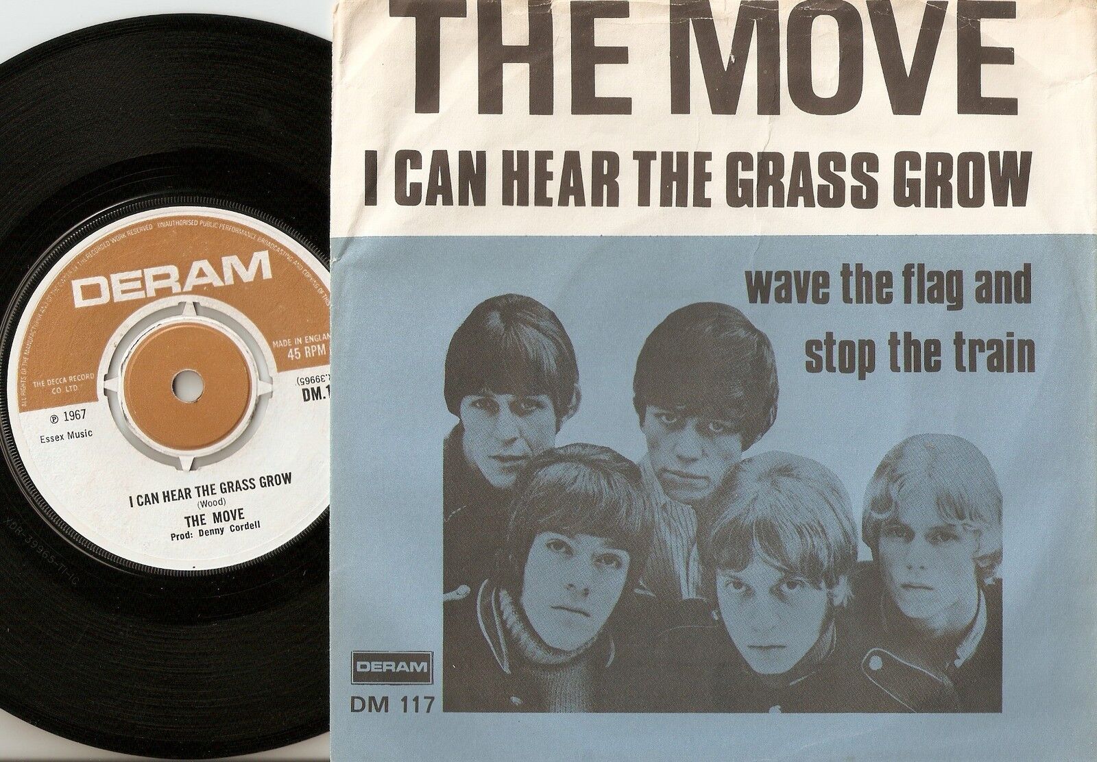 THE MOVE I CAN HEAR THE GRASS GROW  FLAG DANISH PS+45 1967 MOD FREAKBEAT PSYCH