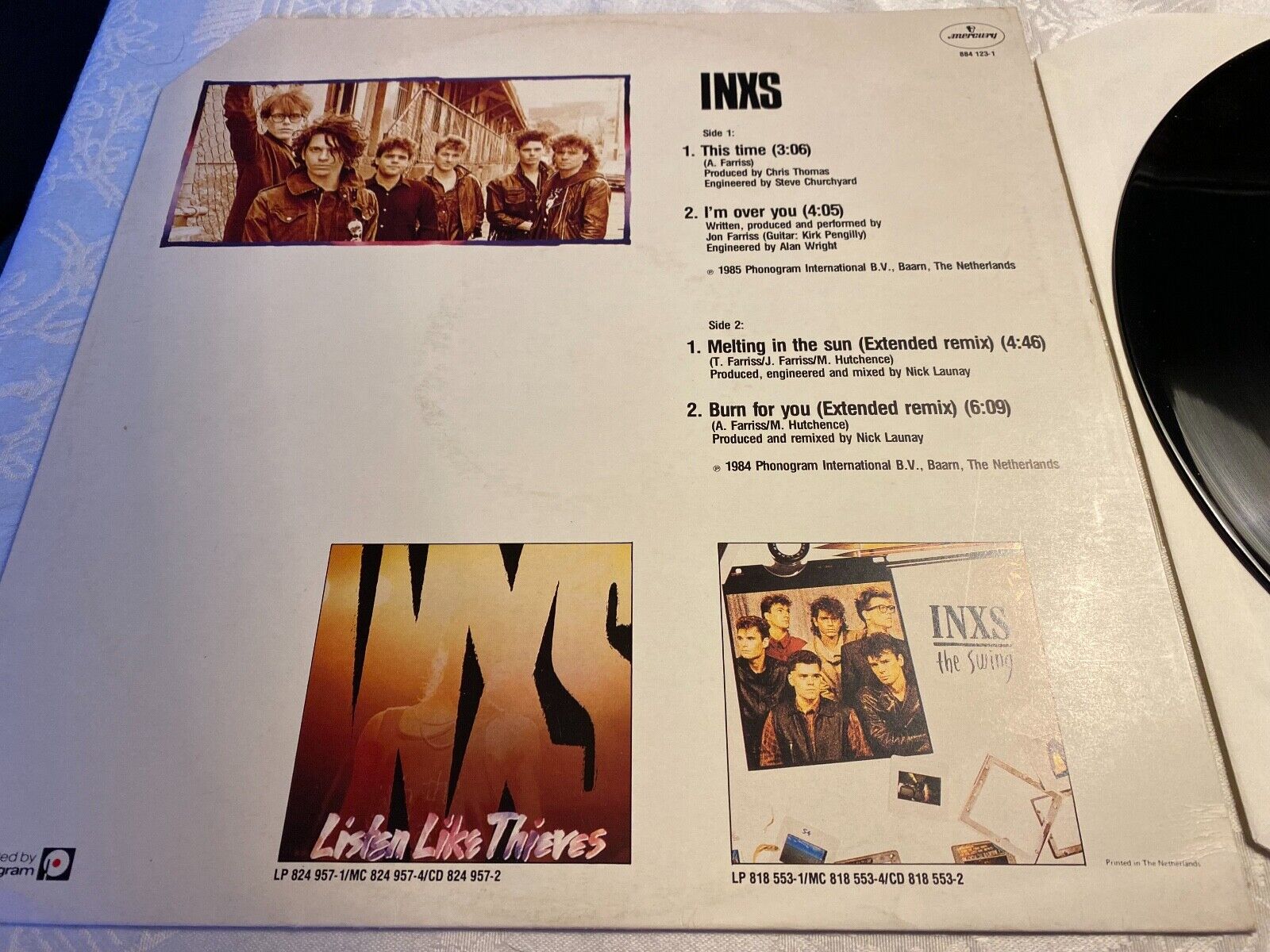 INXS "THIS TIME/I´M OVER YOU/MELTING IN THE SUN/BURN FOR YOU" 1985 12" MERCURY