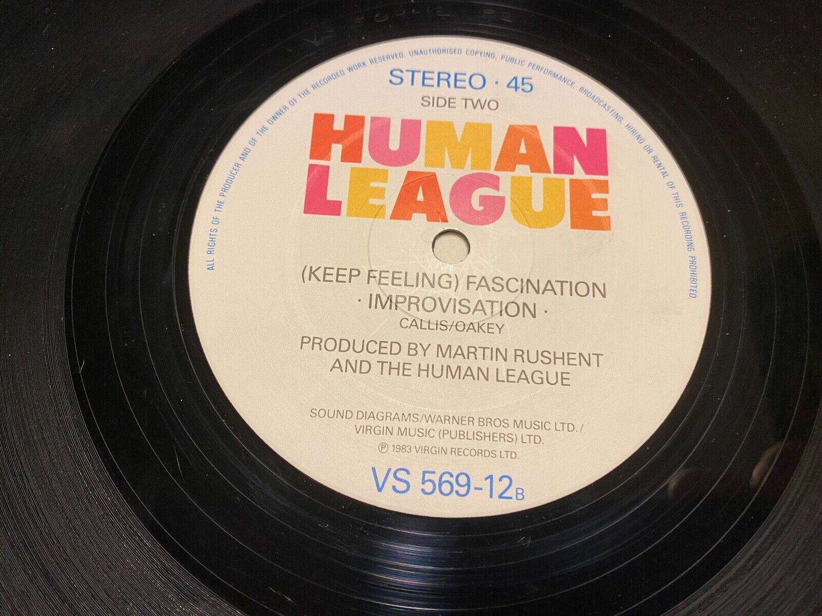 THE HUMAN LEAGUE "FASCINATION" 12" EXTENDED REMIX VIRGIN RECORDS UK 12" 1983**