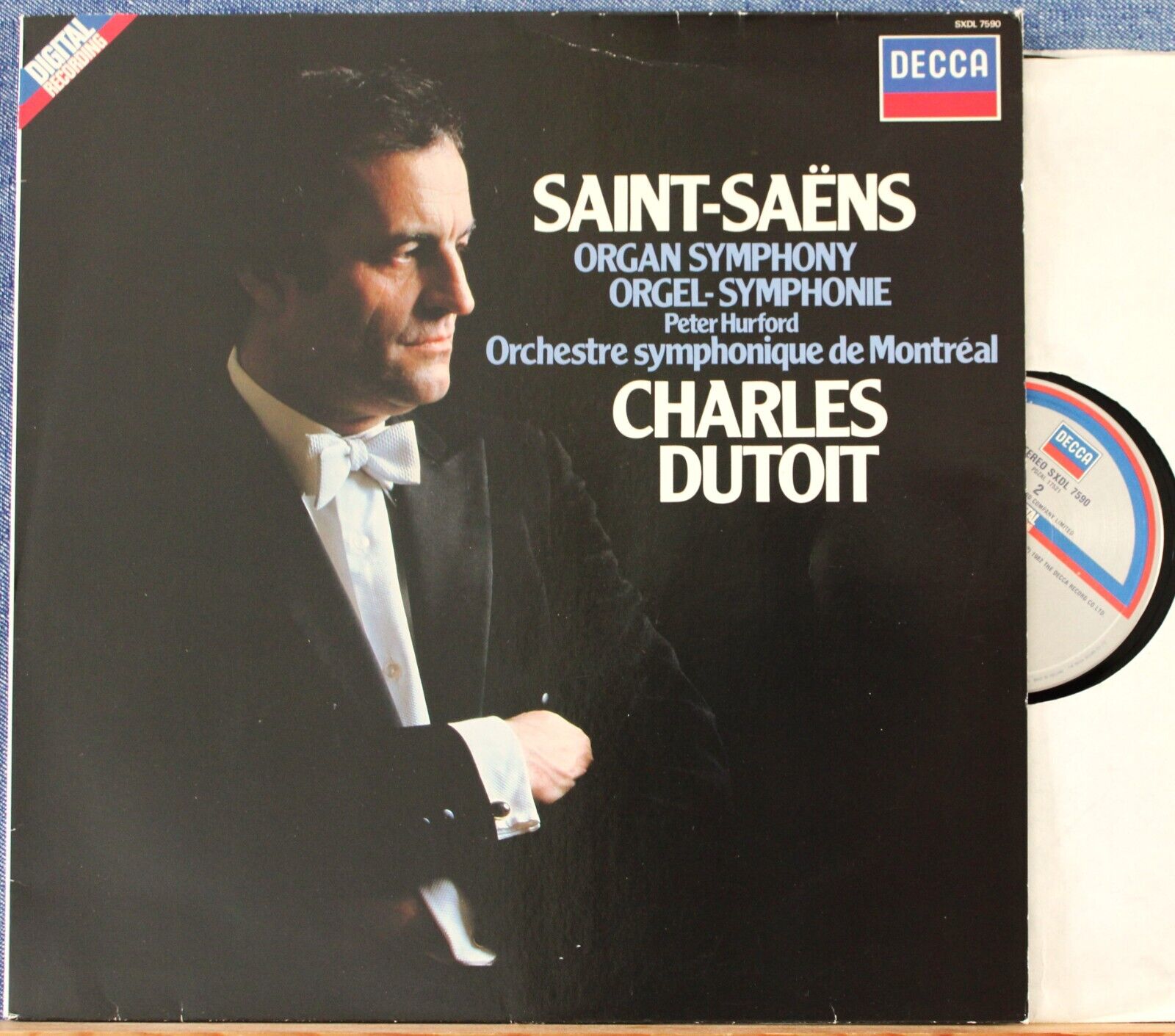 Dutoit (w Hurford) Saint-Saëns (Organ symphony) Decca SXDL 7590 dig NM