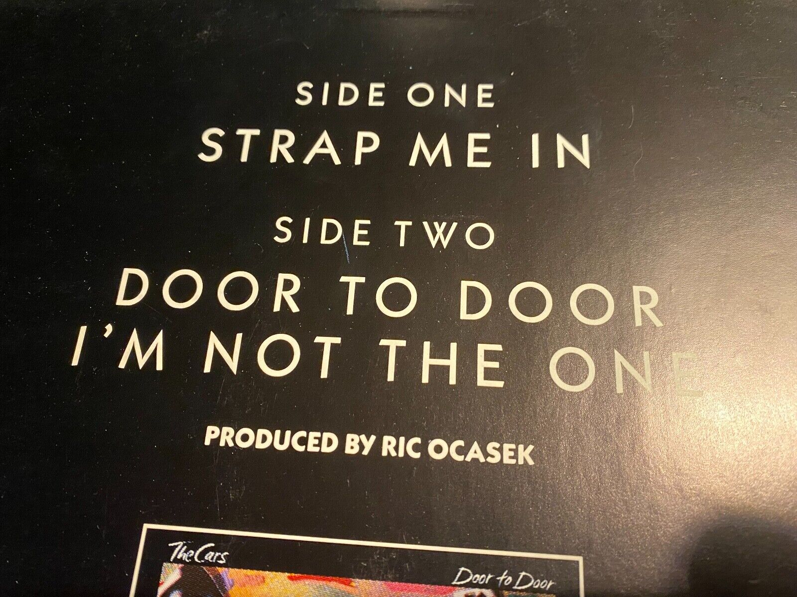 THE CARS "STRAP ME IN / DOOR TO DOOR / I´M NOT THE ONE" 1987 PROMOTIONAL MAXI 12