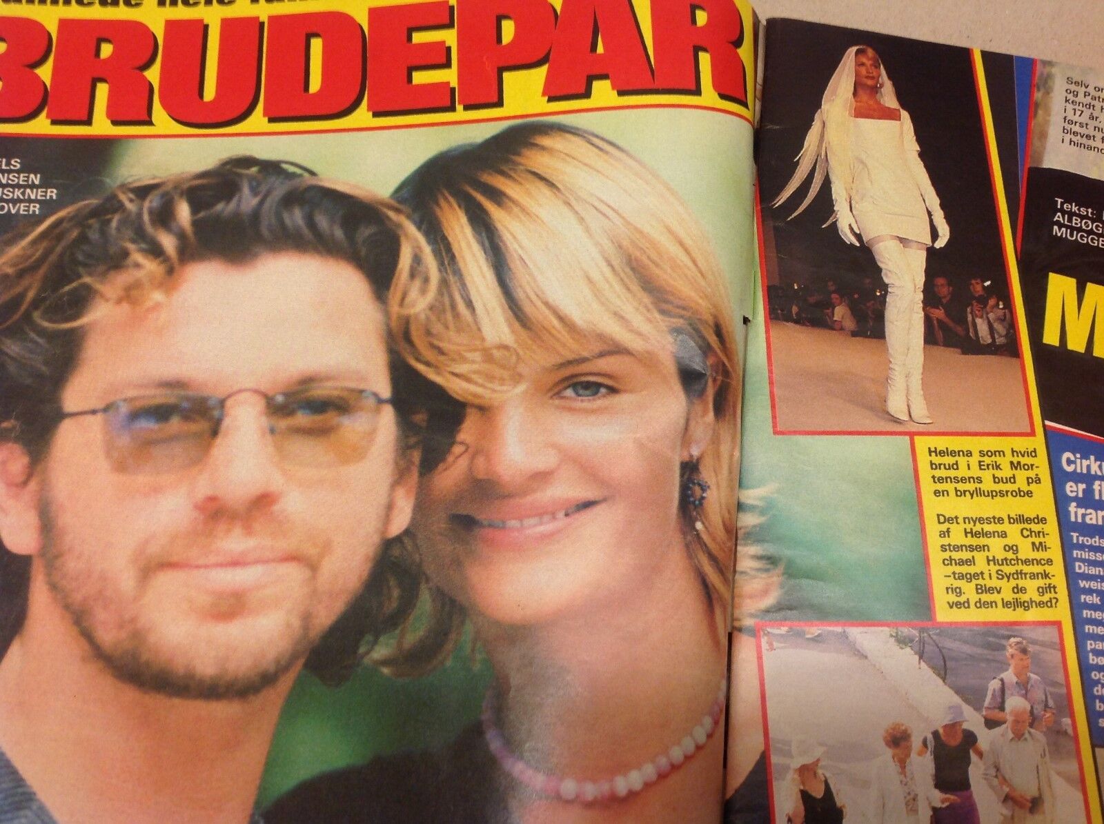 Helena Christensen Michael Hutchence Wedding Danish Magazine 1994 "Se og Hoer"