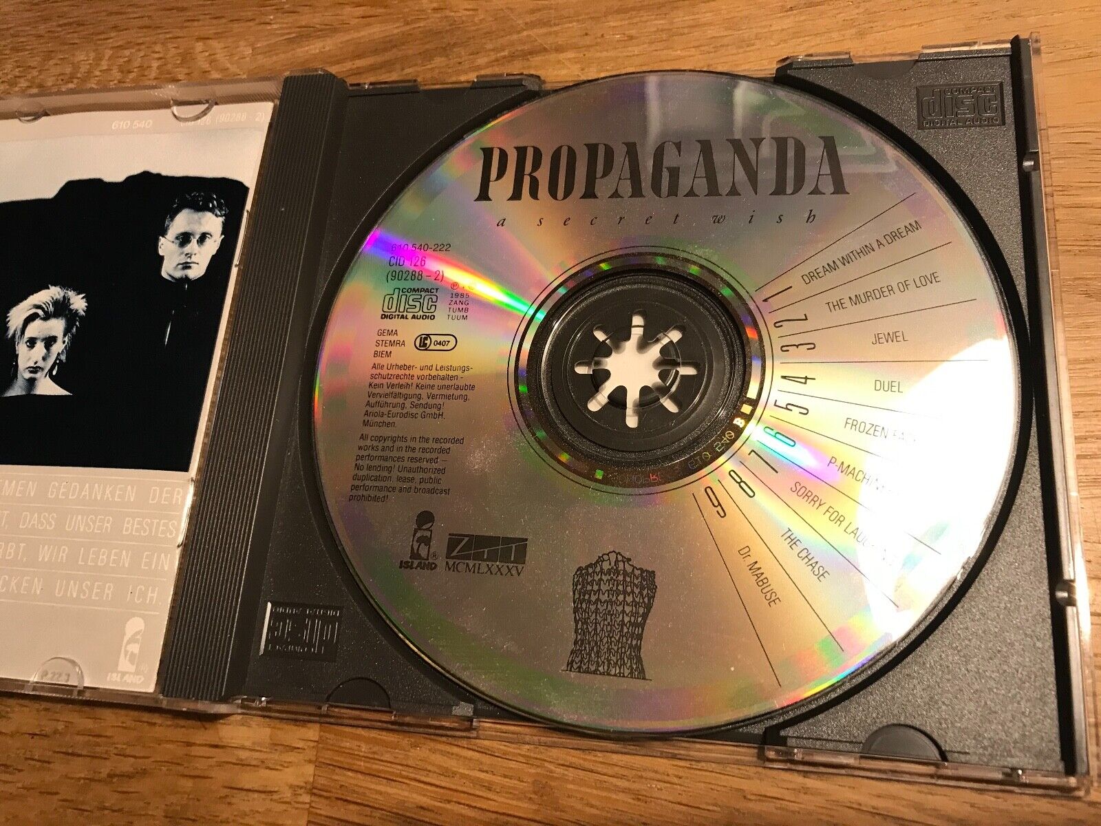 PROPAGANDA "A SECRET WISH" 9 TRACK CD ALBUM ADD ZTT ISLAND RECORDS 1985 GERMANY*