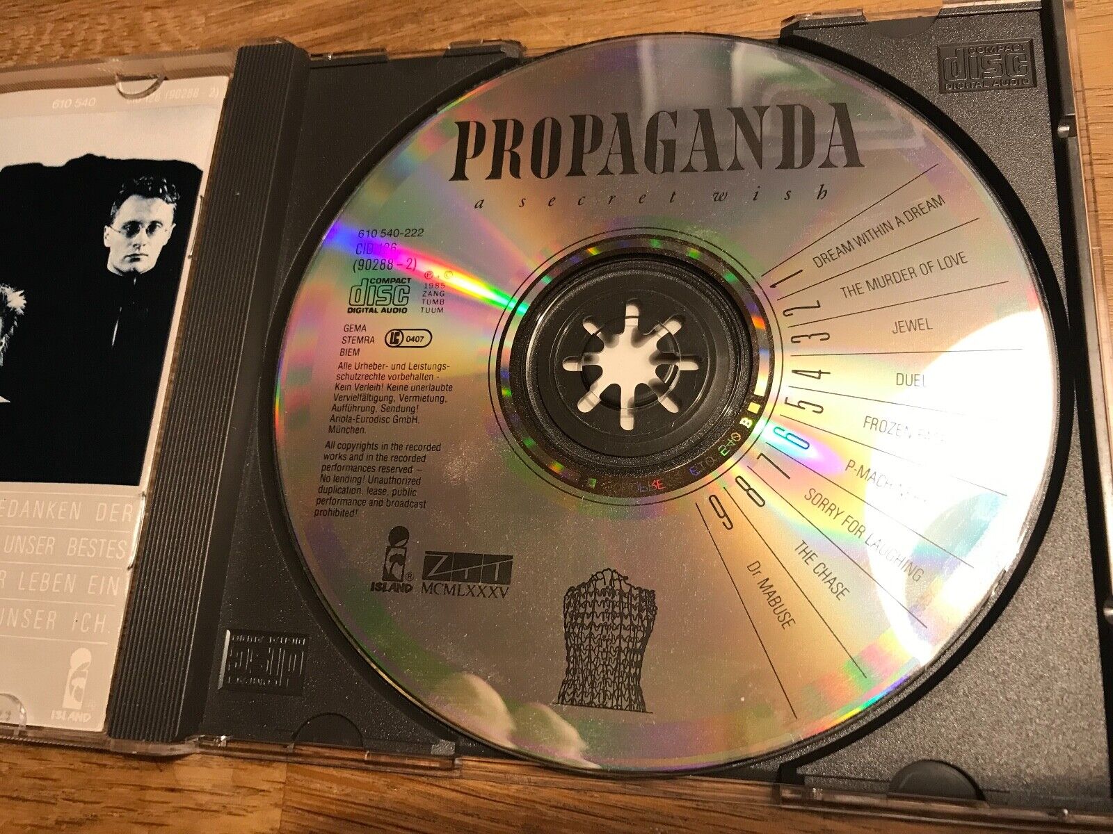 PROPAGANDA "A SECRET WISH" 9 TRACK CD ALBUM ADD ZTT ISLAND RECORDS 1985 GERMANY*